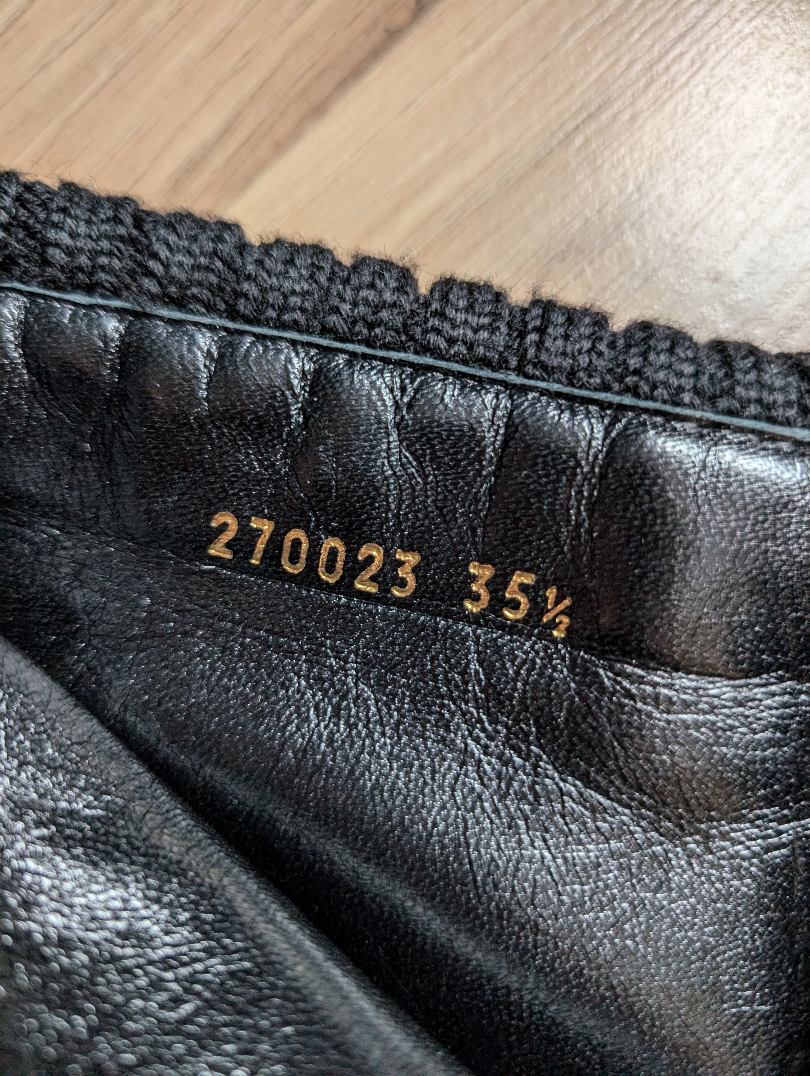Gucci GUCCI Black Leather Wool Rrib Knee Platform Boots Lace Up Size US 4.5 / IT 34.5 - 7 Thumbnail
