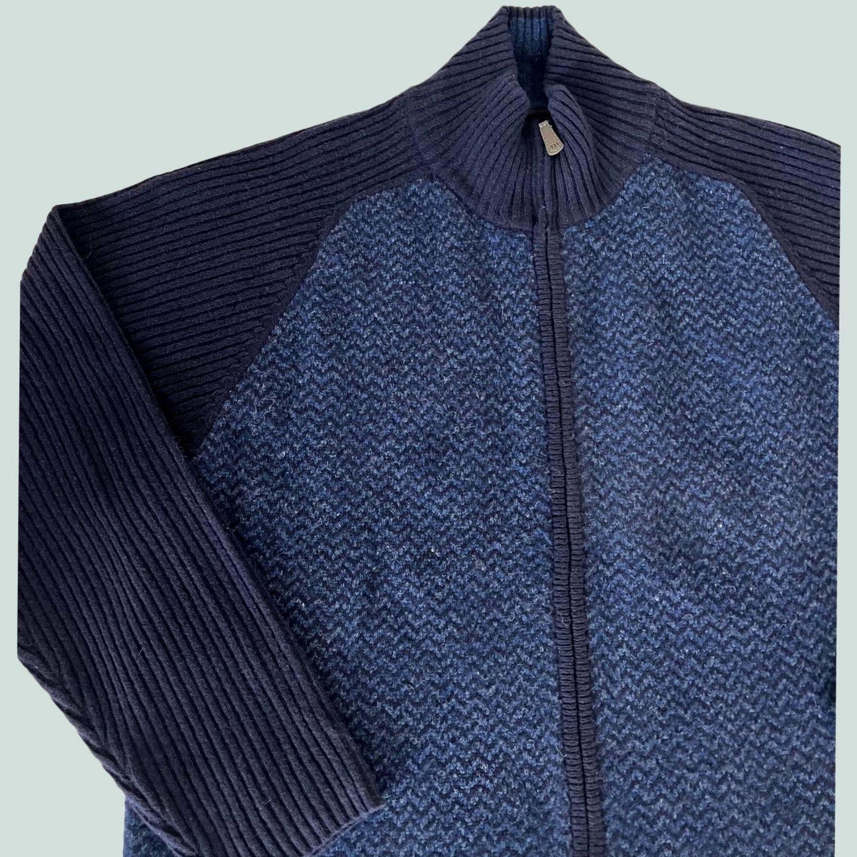 Tommy Hilfiger TOMMY HILFIGER Sweater 1/4 Zip Wool Knit Pullover Blue XL Men’s Long Sleeve Mock Neck Size US XL / EU 56 / 4 - 1 Thumbnail