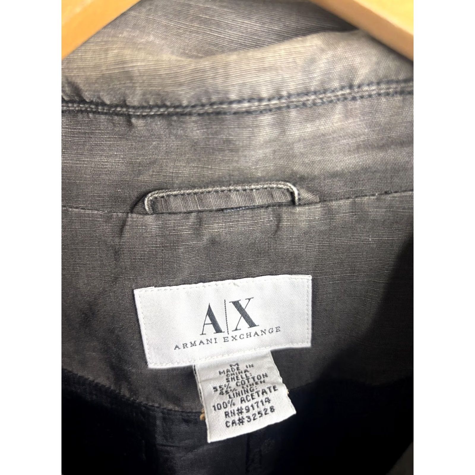 Armani Exchange Armani Exchange Jacket Mens Medium Gray Cotton Military Field Full Zip Pockets Size US M / EU 48-50 / 2 - 5 Thumbnail