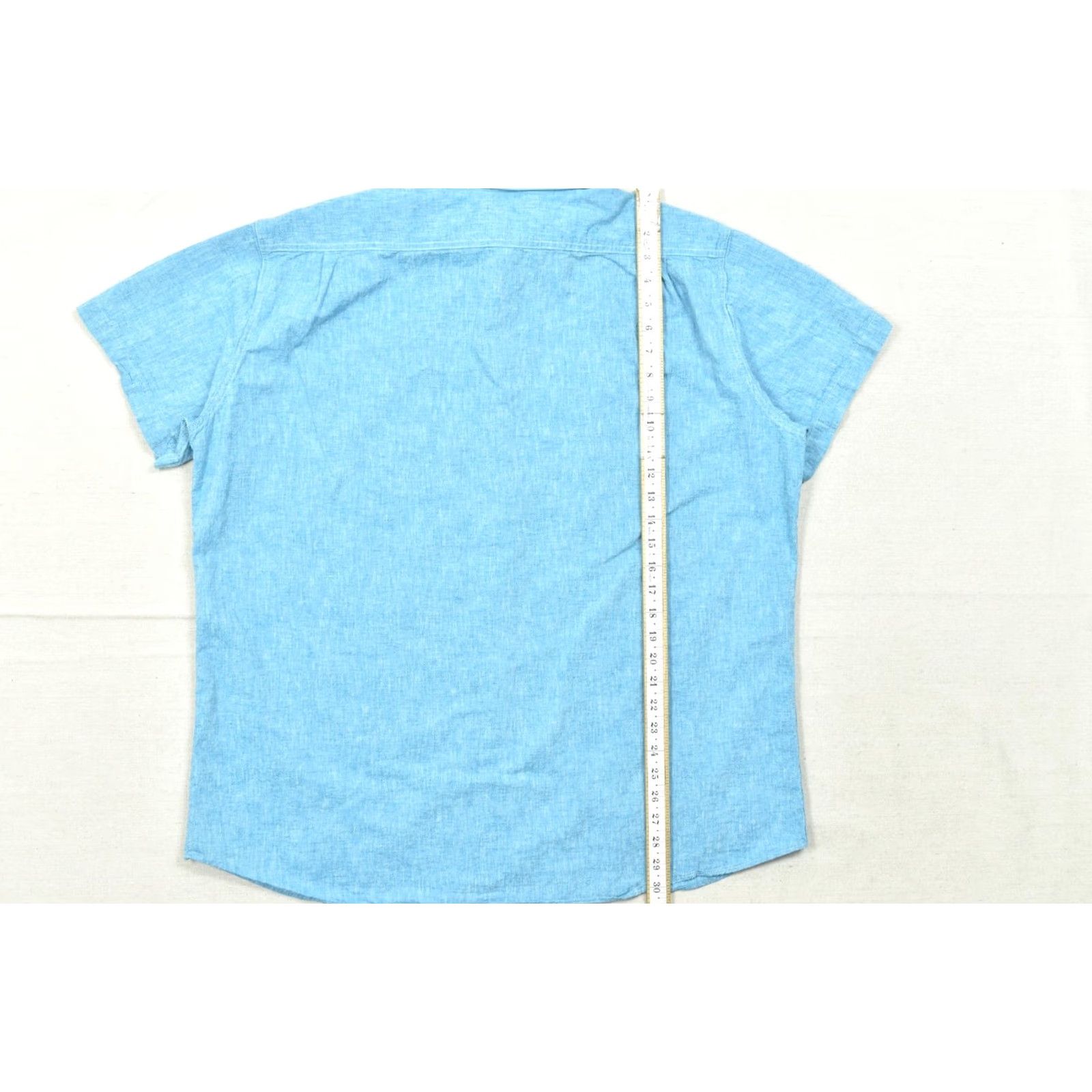 Cremieux Cremieux Slim Fit Shirt XXL Blue Cotton Linen Blend Short Sleeve Button-Down Casual Mens Regular Size 2XL Blue Size US XXL / EU 58 / 5 - 2 Thumbnail