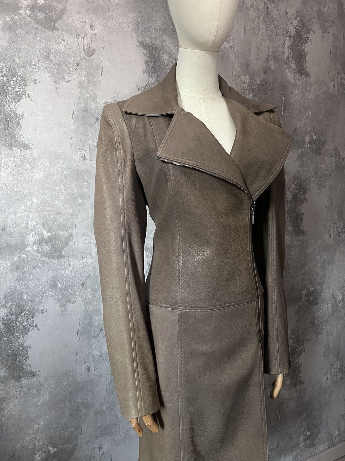 plein sud Plein Sud leather asymetrical coat 00s Size M / US 6-8 / IT 42-44 - 2 Thumbnail
