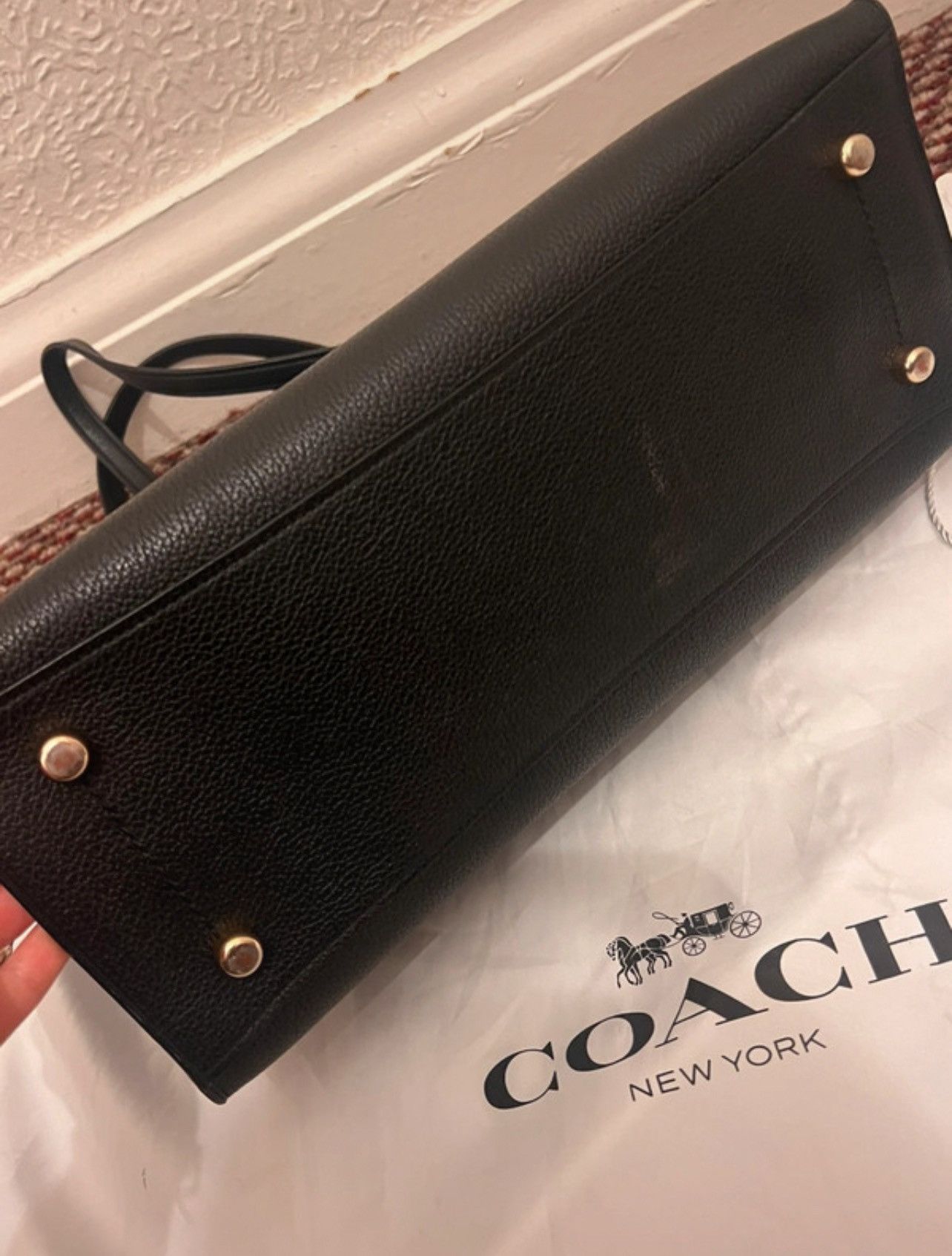 Coach Coach Black Leather Tote Bag – Elegant & Versatile Size ONE SIZE - 5 Thumbnail