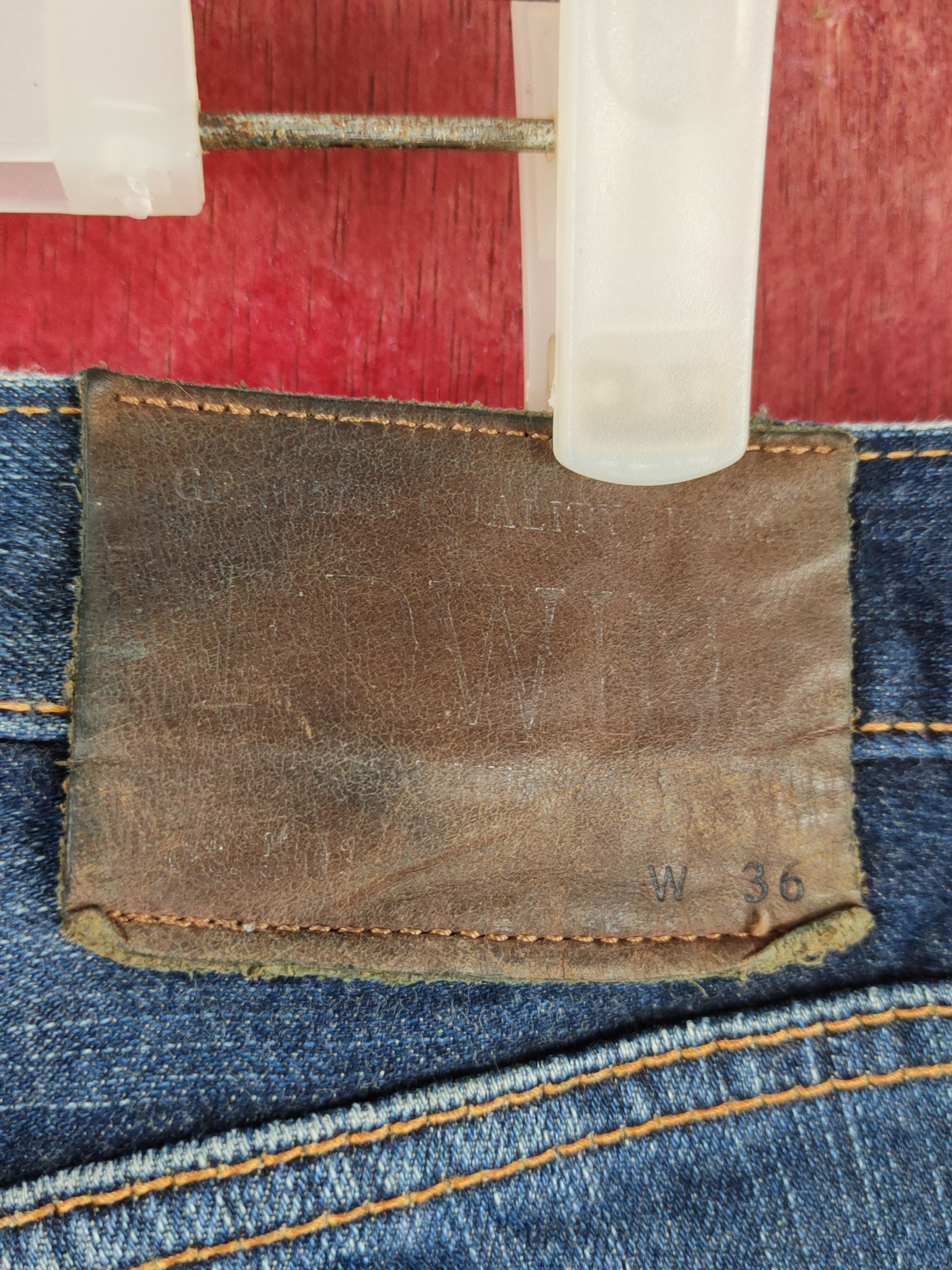 Edwin Edwin Dark Blue Distressed Ripped Jeans #S2249 Size US 37 - 8 Thumbnail