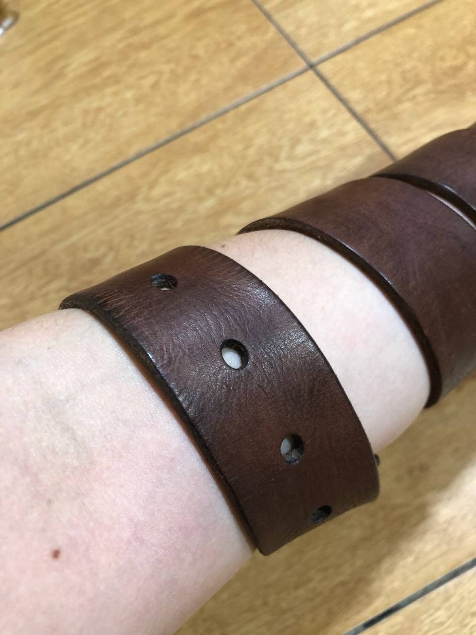 Diesel Diesel vintage brown leather belt biker Size ONE SIZE - 6 Thumbnail