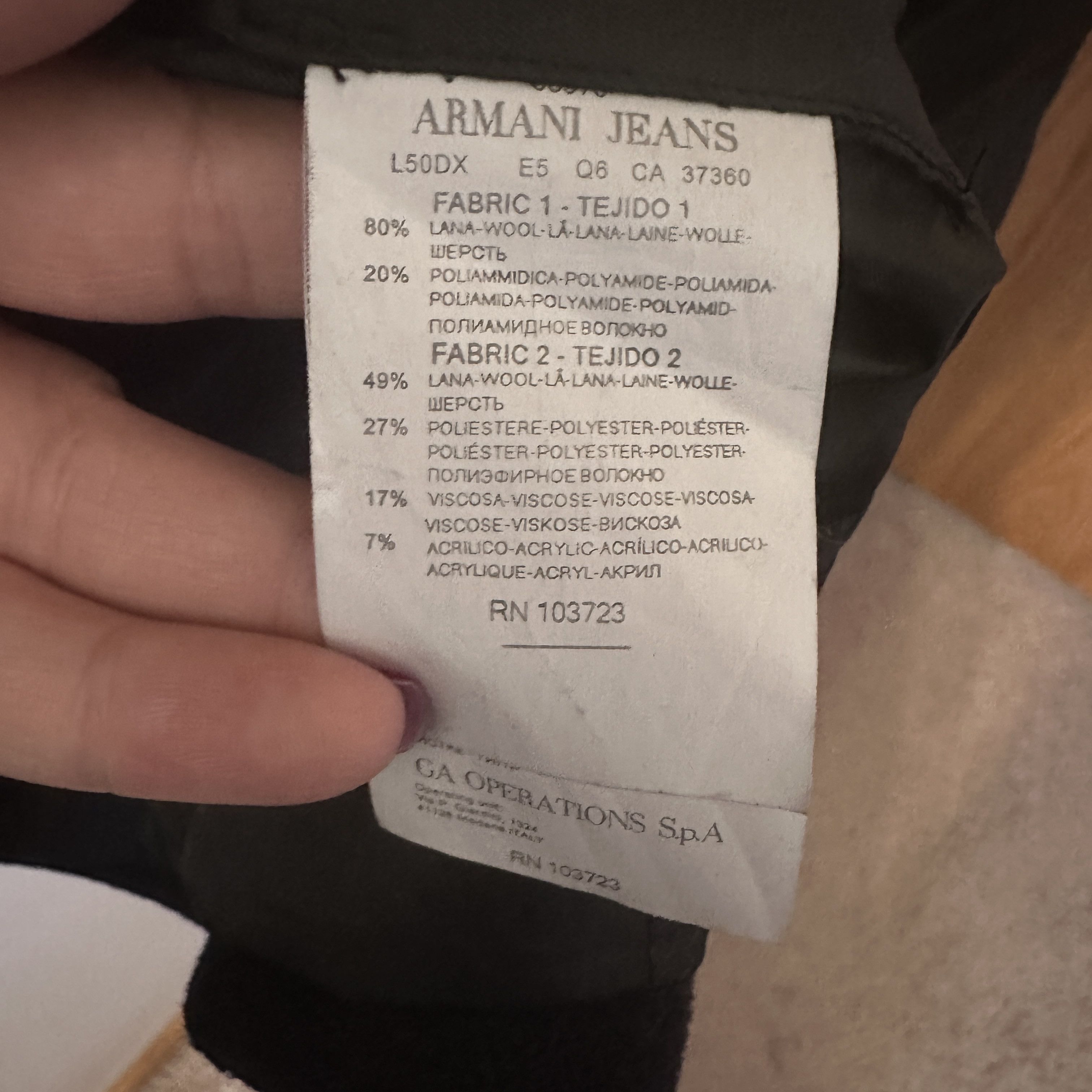 Armani Armani Jeans 30 Anneversario Black Peacoat Size US M / EU 48-50 / 2 - 15 Thumbnail