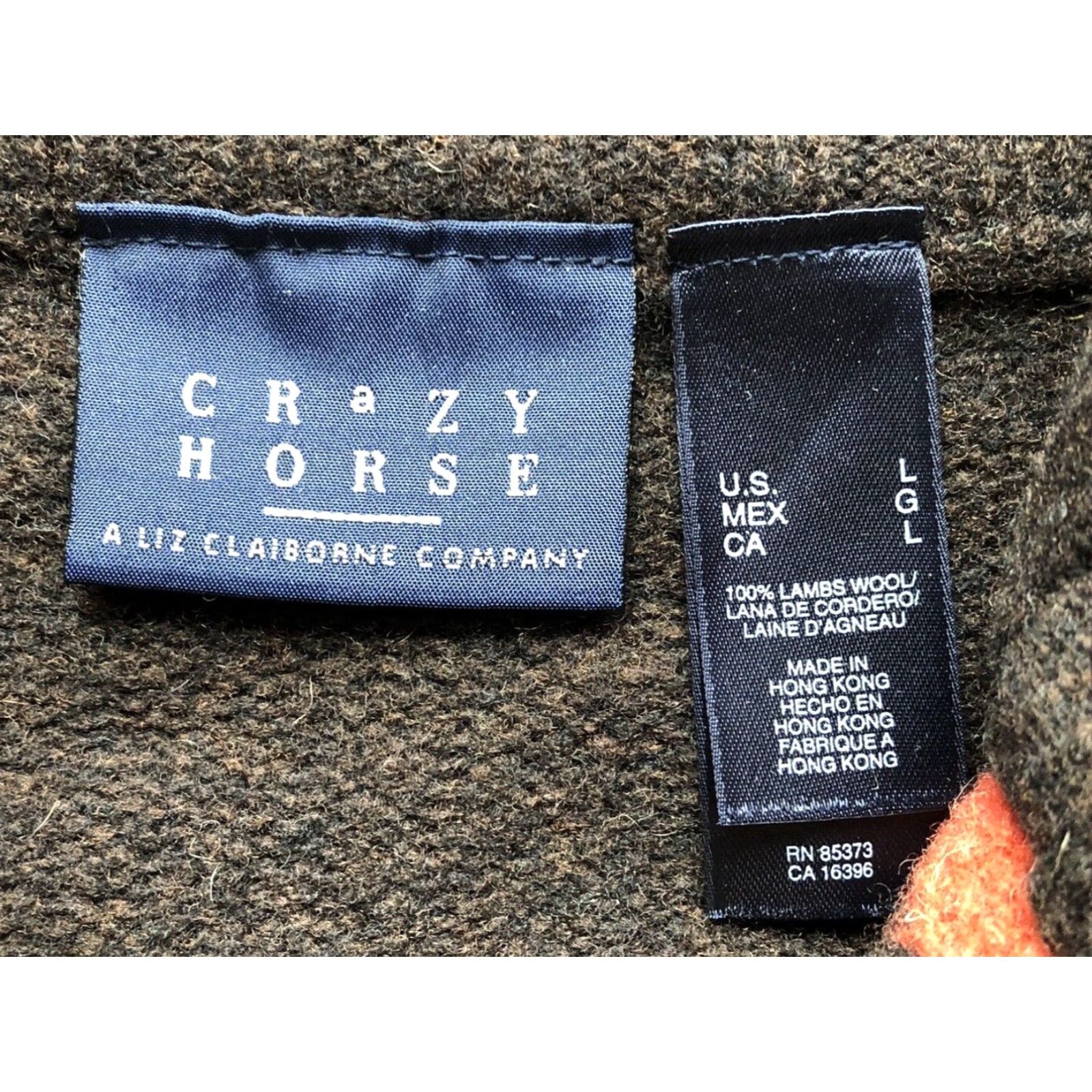 Liz Claiborne Crazy Horse Liz Claiborne Women’s Sweater Pullover L 100% Wool Brown 90s Hippie Classic Designer Size L / US 10 / IT 46 - 6 Thumbnail