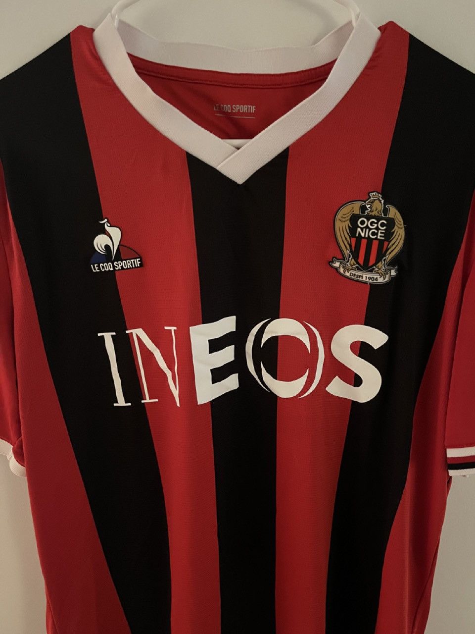 Le Coq Sportif OGC Nice 23-24 Home Jersey Size US L / EU 52-54 / 3 - 3 Thumbnail