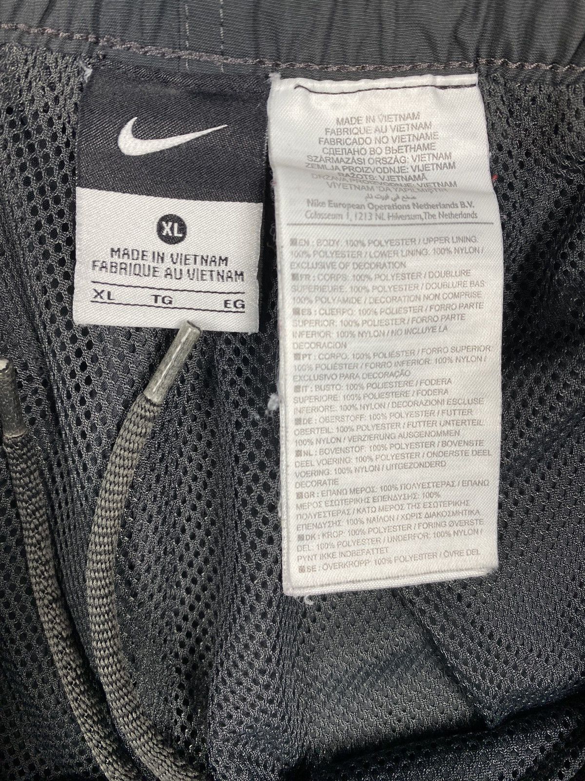 Nike × Vintage Vintage 00s Nike swoosh y2k nylon drill track pants Size US 35 - 16 Thumbnail