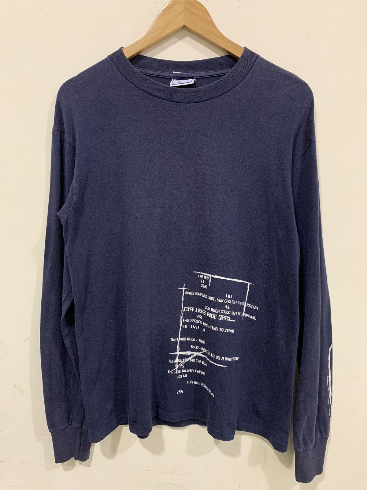 Vintage Vintage Poem Long Sleeve Tee Size US M / EU 48-50 / 2 - 1 Thumbnail