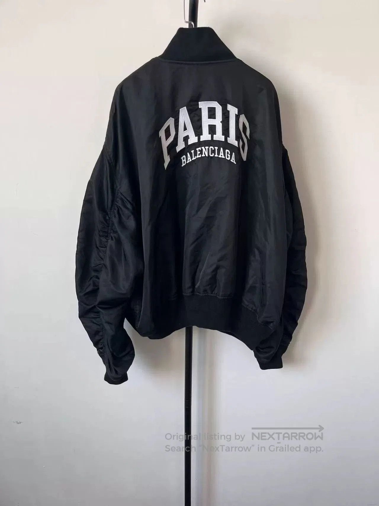 Balenciaga Balenciaga Letter Print Baseball Collar Jacket. Size XS / US 0-2 / IT 36-38 - 1 Thumbnail