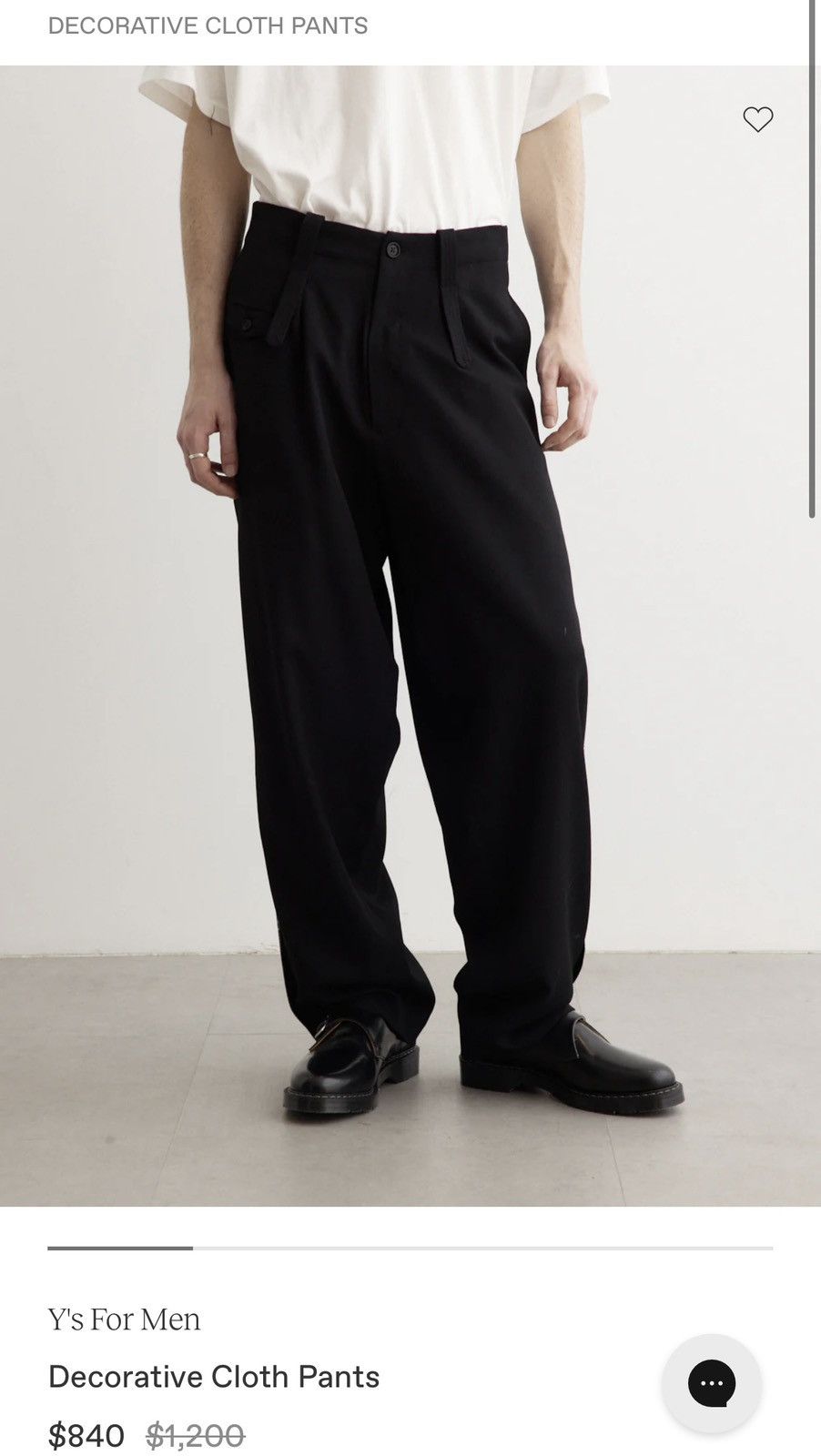 Y's for Men Y’s for men Decorative Cloth pants size 3 Size US 34 / EU 50 - 2 Thumbnail