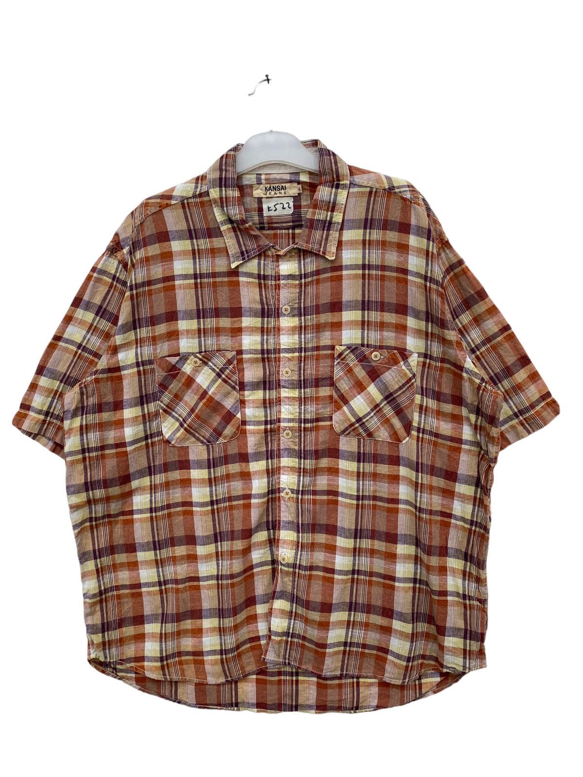 Japanese Brand Kansai Checkered Shirt Size US XXL / EU 58 / 5 - 1 Thumbnail
