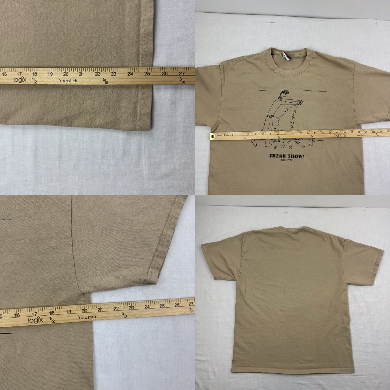 Hanes VINTAGE Hanes T-Shirt Adult Large Christmas Y2K Art Brown Crew Neck Short Sleeve Men’s Size US L / EU 52-54 / 3 - 8 Thumbnail