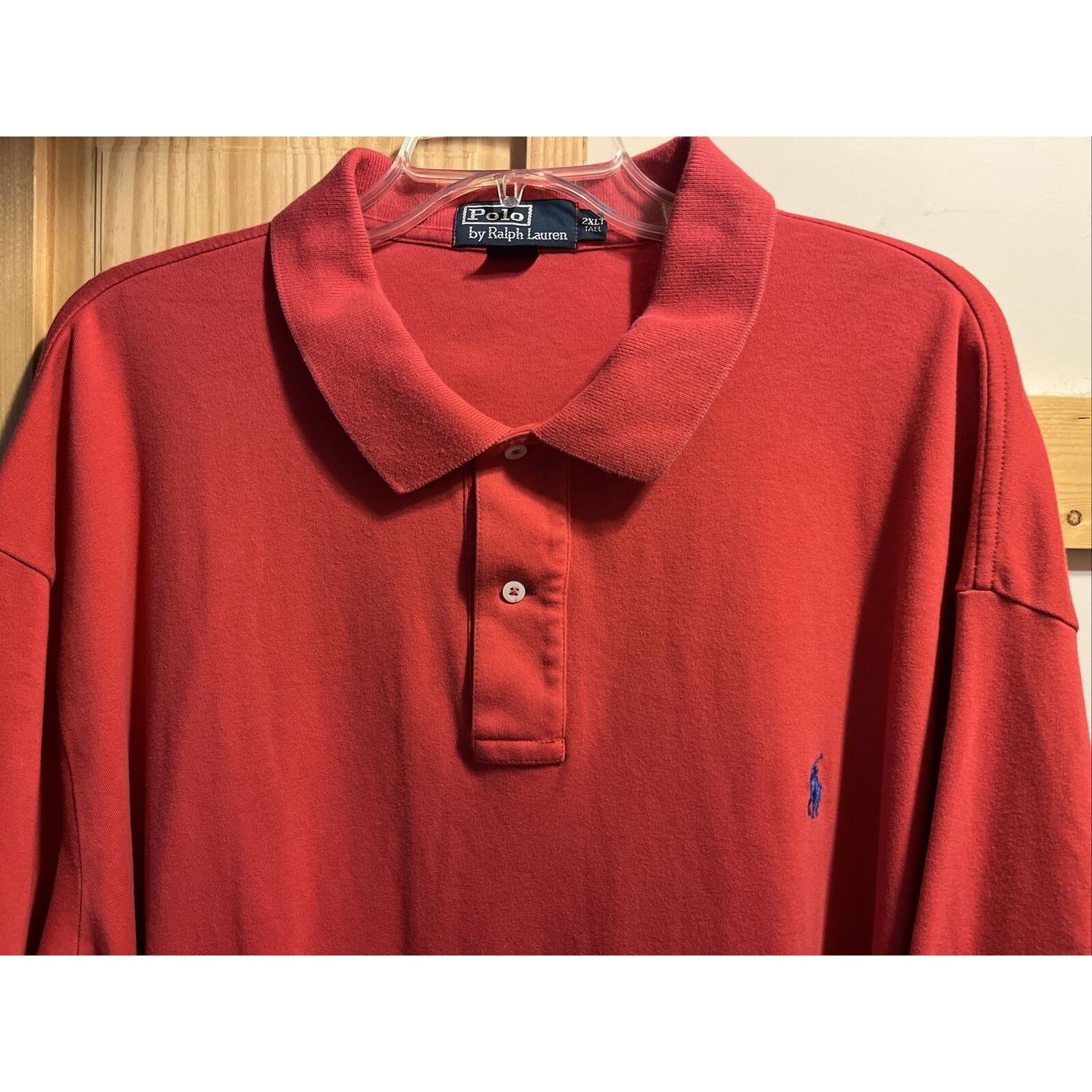 Polo Ralph Lauren Polo Ralph Lauren Men XXLT Red 1/4 Button Cotton Polo Shirt Size US XXL / EU 58 / 5 - 8 Thumbnail