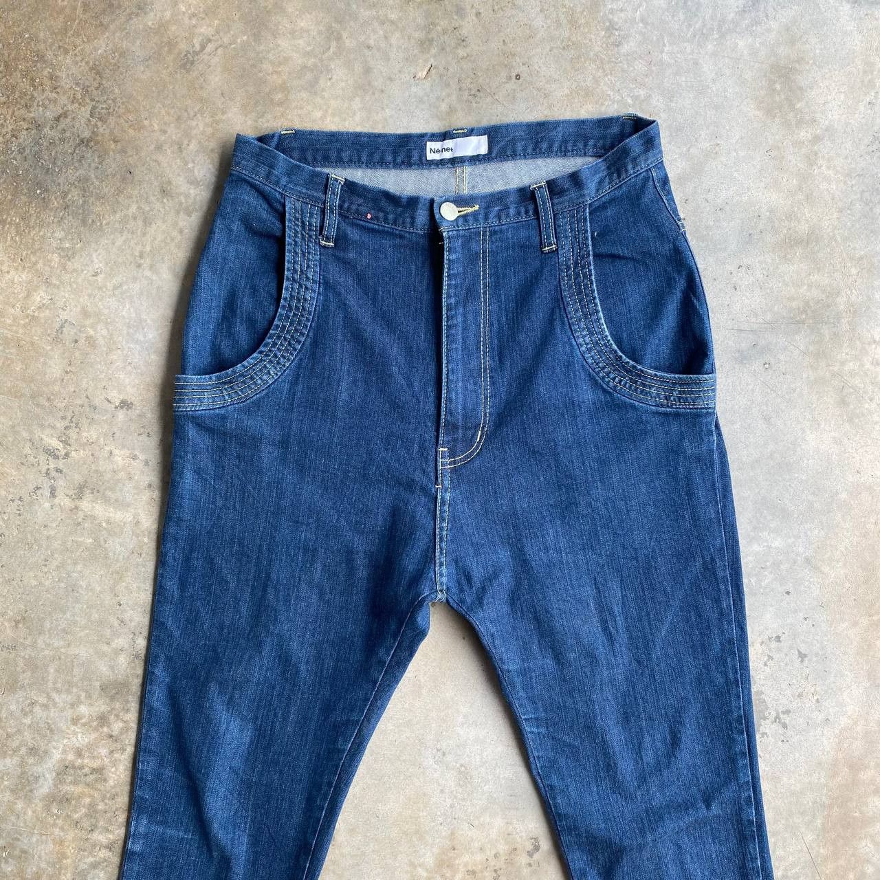 Ne-Net NET NET BY ISSEY MIYAKE DENIM MUSHROOM LOGO HIGHRISE SLIMFIT Size US 29 - 2 Thumbnail