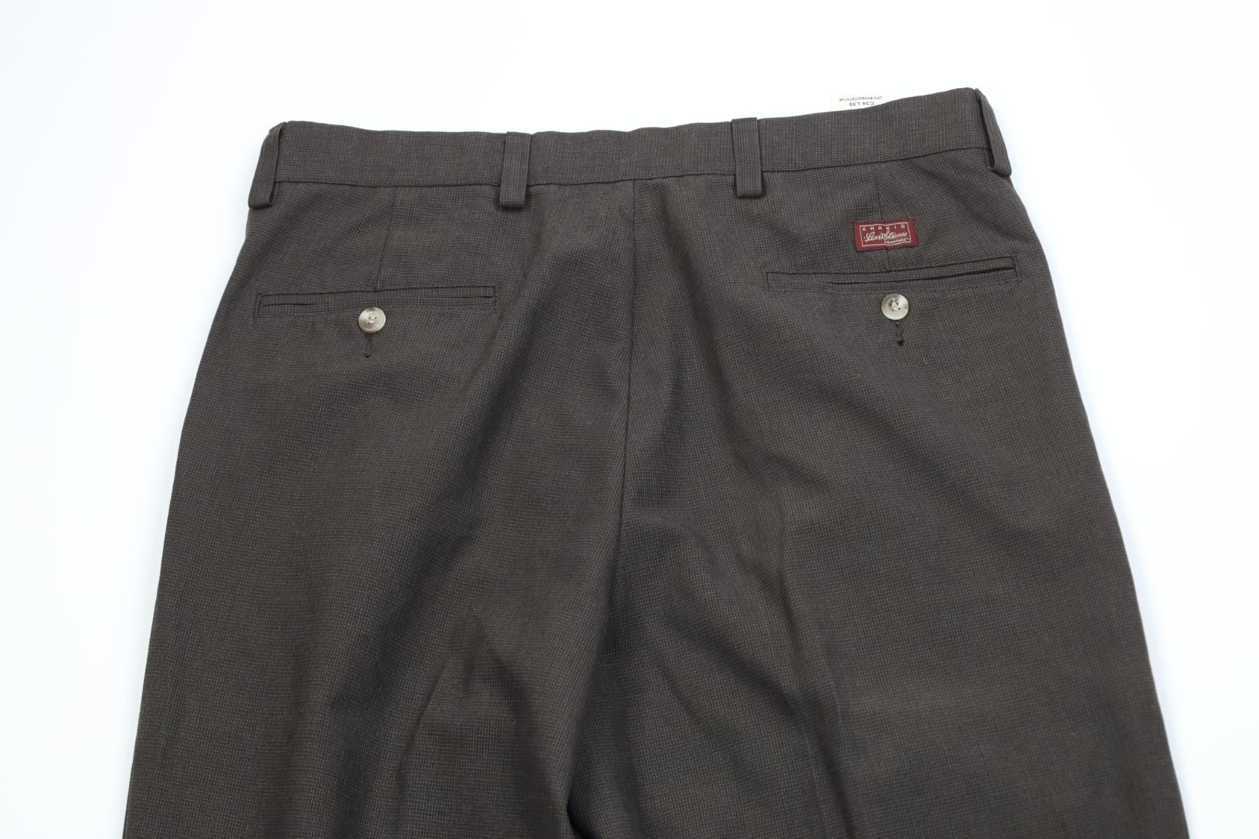 Levi's Vintage Y2K 2005 Levis Knit Wide Leg Chino Pants Brown Plaid Size US 34 / EU 50 - 11 Thumbnail