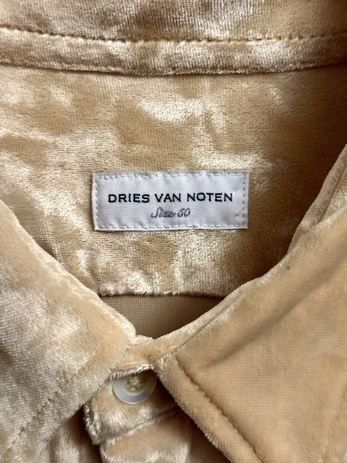 Dries Van Noten Dries Van Noten ss runway 2020 yellow velvet shirt 50 fitted Size US M / EU 48-50 / 2 - 2 Thumbnail