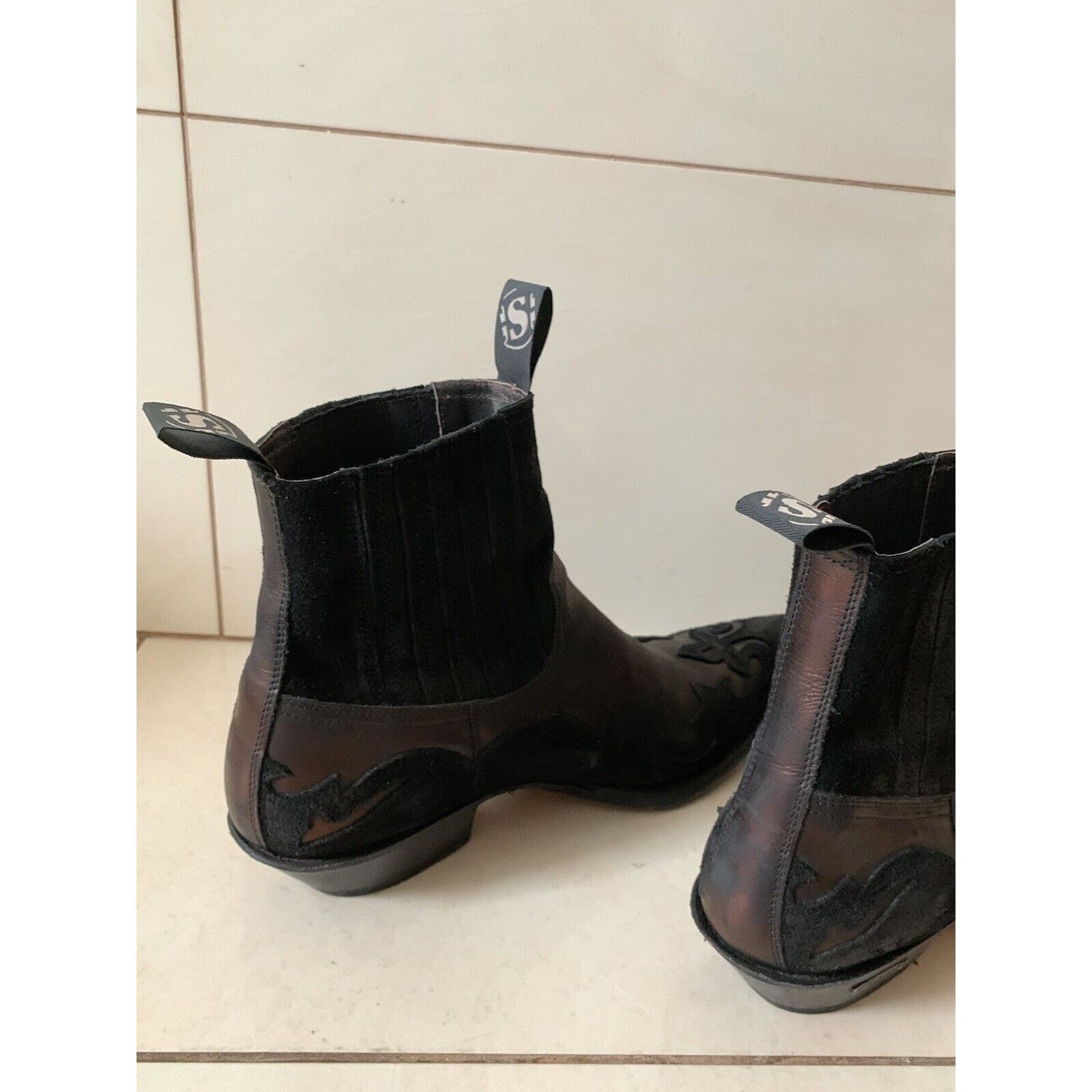 Sendra Men's SENDRA Cowboy Leather Boots Bronze EU 45 UK 10 US 10.5 Size US 10.5 / EU 43-44 - 12 Thumbnail