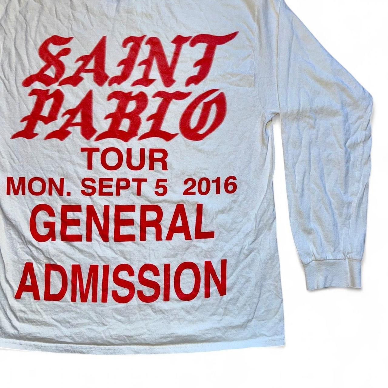 Kanye West × Yeezy Kanye White Saint Pablo Tour 2016 Long Sleeve Sz L💥 Size US L / EU 52-54 / 3 - 2 Thumbnail