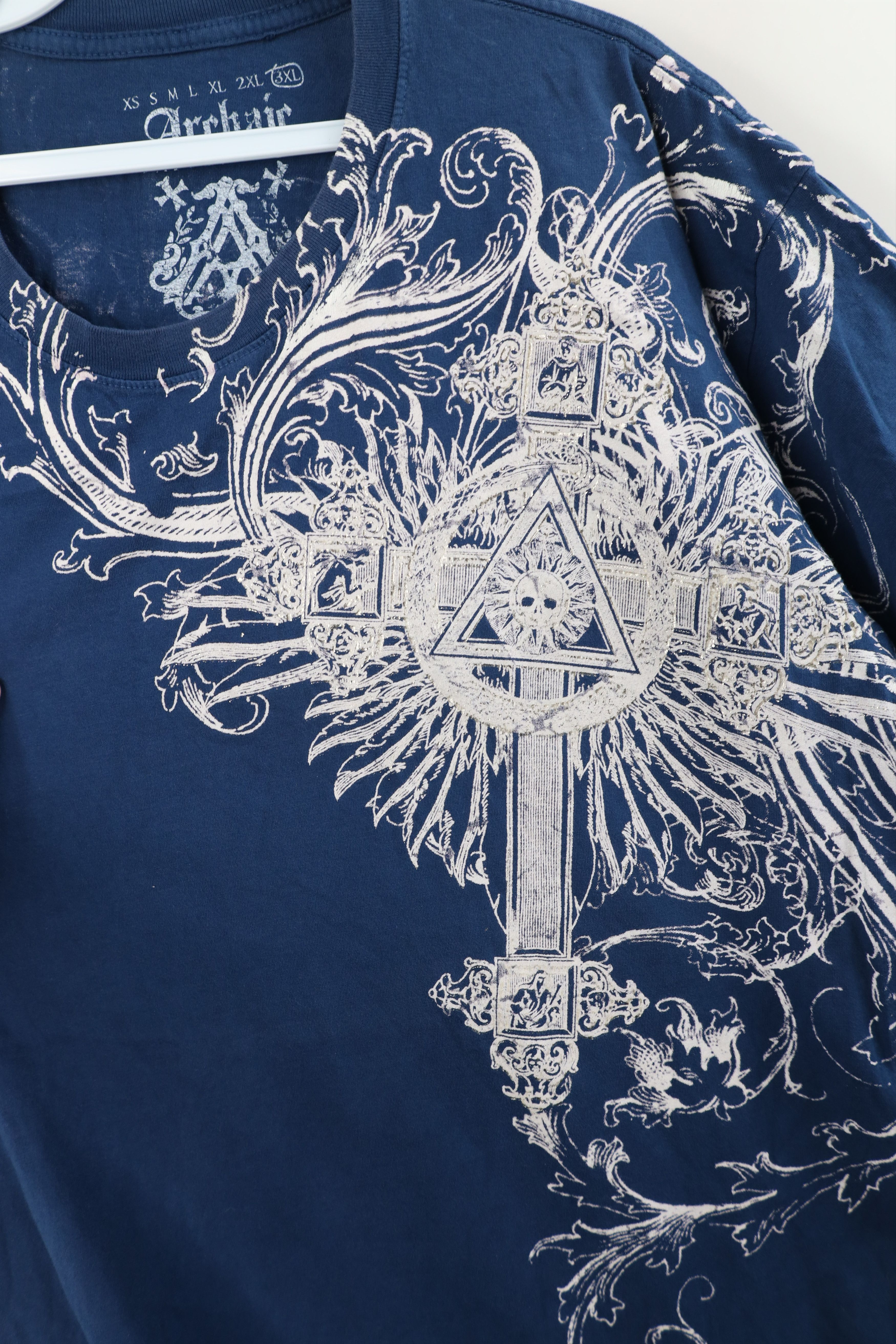 Affliction Vintage Affliction Tribal Cross Skull UFC MMA T-Shirt USA Size US XXL / EU 58 / 5 - 4 Thumbnail