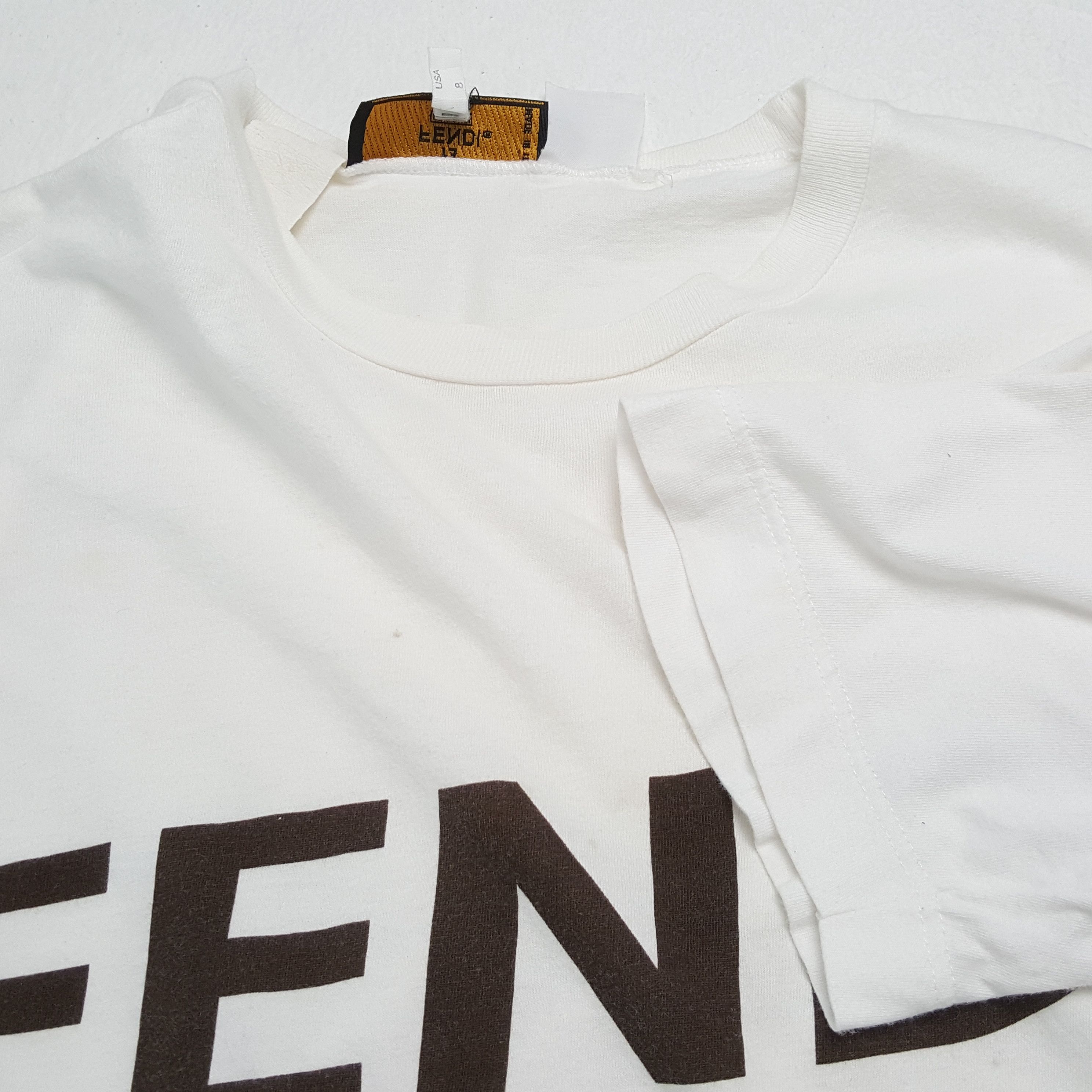 Fendi × Vintage FENDI Luxury Fashion Designer Tshirt Spellout Design Size US M / EU 48-50 / 2 - 6 Thumbnail