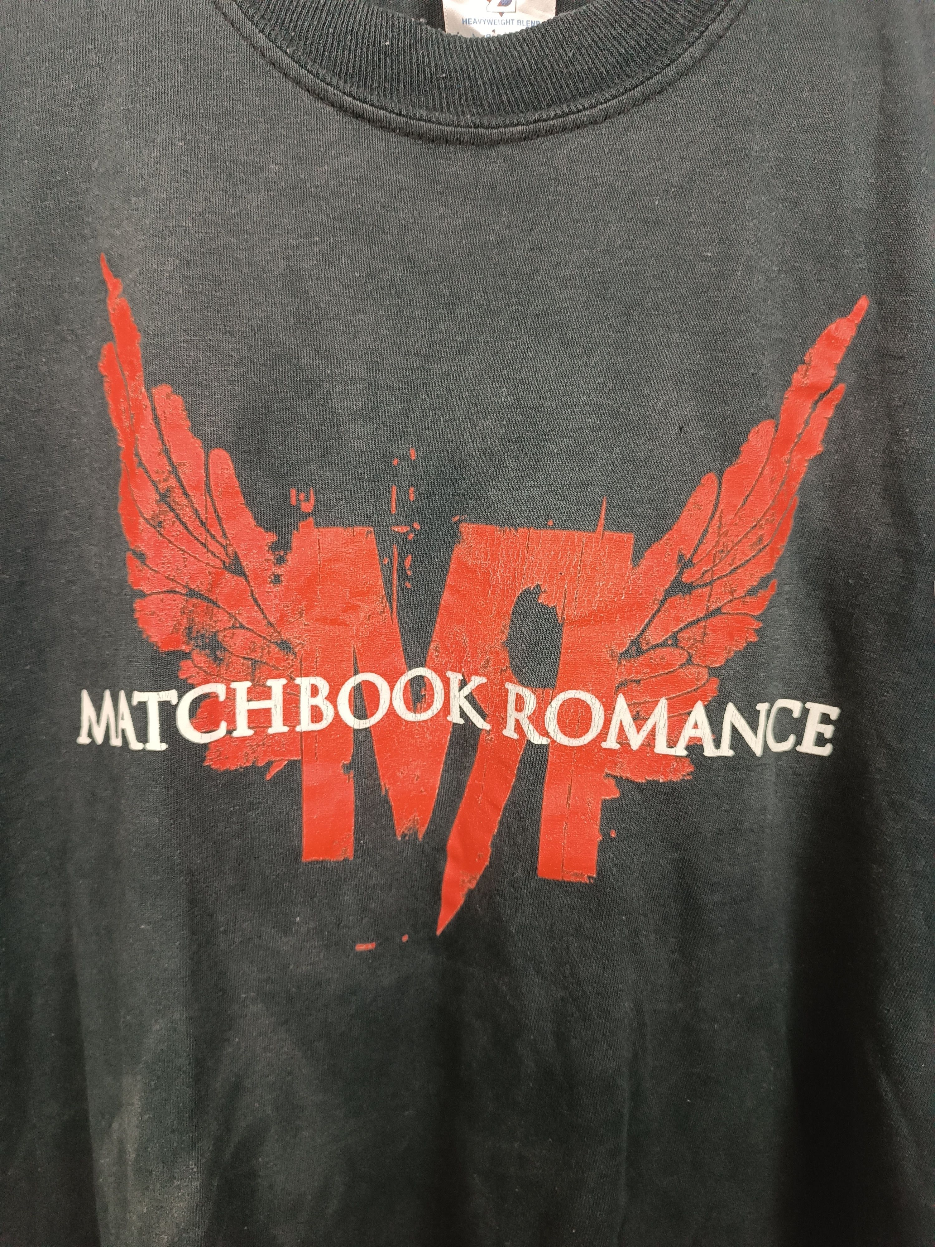 Band Tees THRASHED FADED VINTAGE 2000s MATCHBOX ROMANCE CROP y2k rufio Size US M / EU 48-50 / 2 - 6 Thumbnail