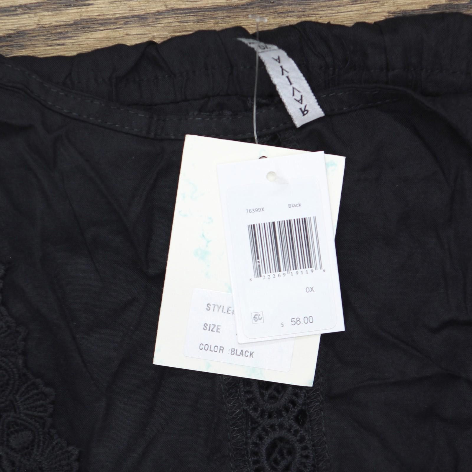 Other Raviya Plus Size Lace-inset Mini Cover Up 76399x Black 0x Size ONE SIZE - 4 Thumbnail