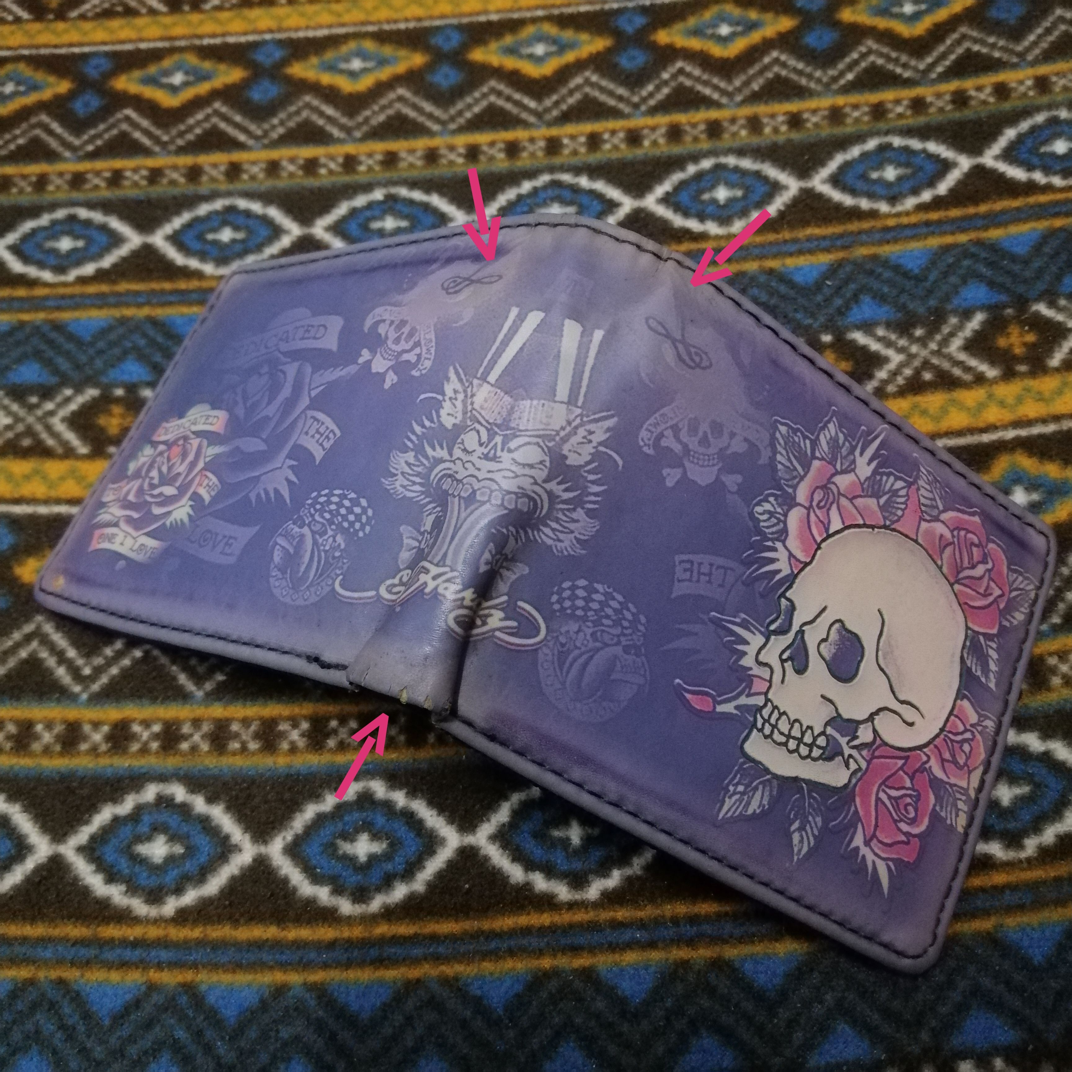 Ed Hardy Vintage Ed Hardy Olive Skull Wallets Size ONE SIZE - 4 Thumbnail