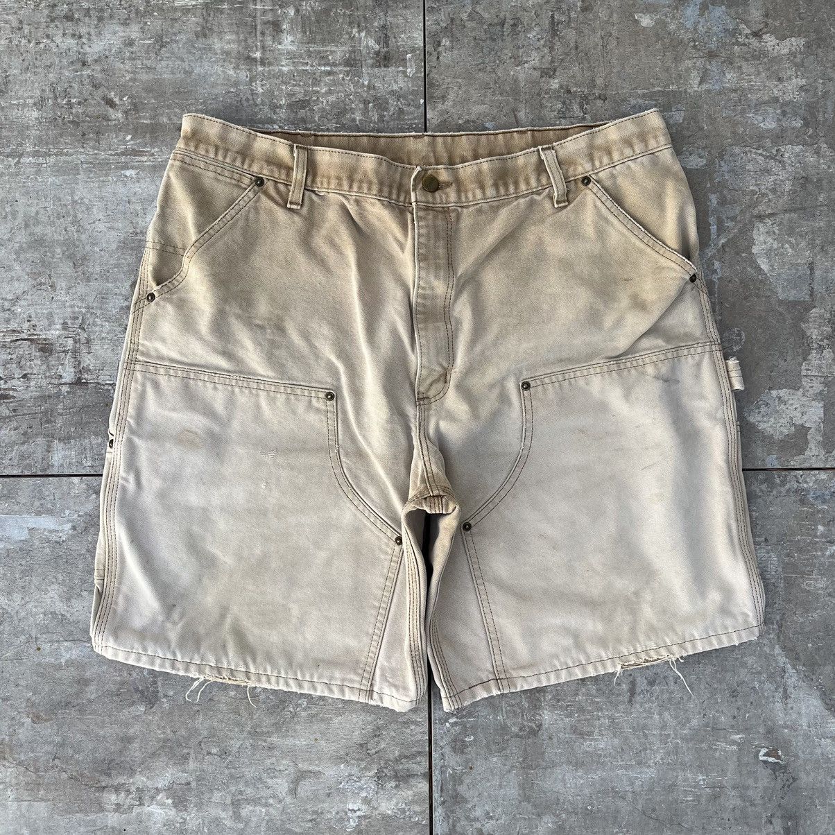 image of 90's Faded Carhartt Double Knee Shorts () in Sand, Men's (Size 36)