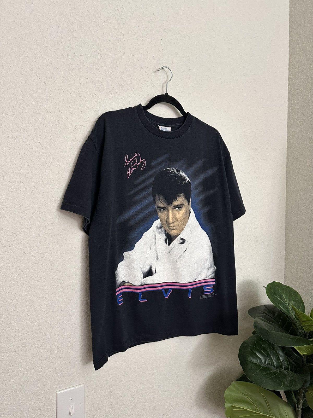 Vintage Vintage 1994 Elvis Presley Portrait Big Face Single Stitch L Size US L / EU 52-54 / 3 - 1 Thumbnail