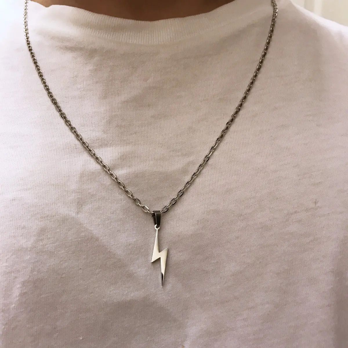 Sterling Silver silver necklace lightning Size ONE SIZE - 3 Thumbnail