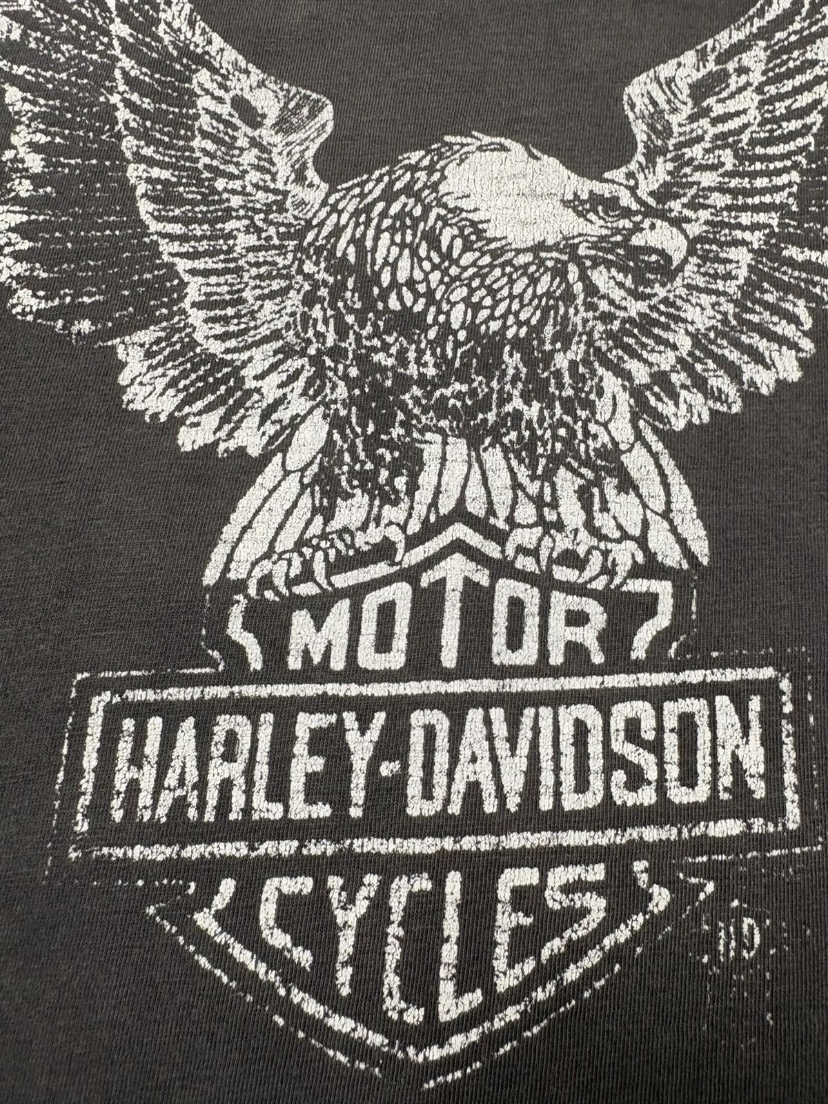 Harley Davidson Vintage 80s Harley Davidson Eagle Motorcycles Fade Biker Tee Size US M / EU 48-50 / 2 - 9 Thumbnail