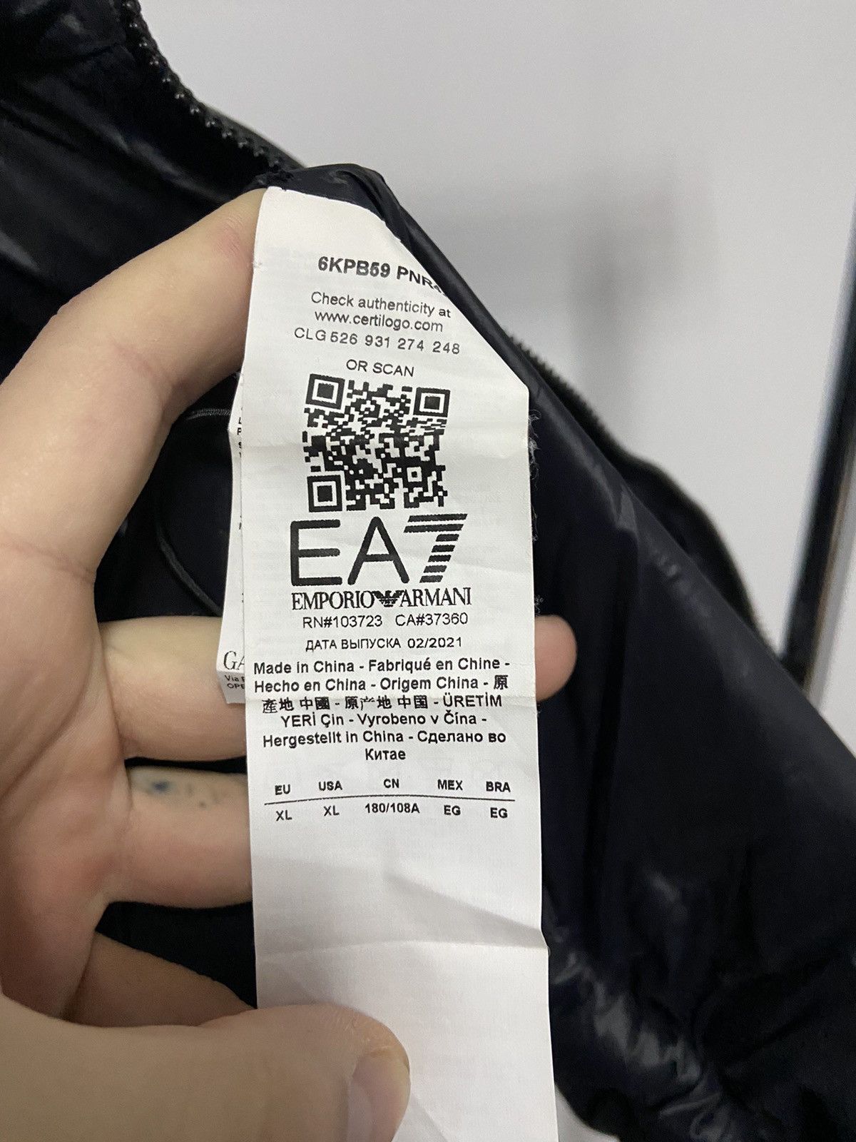 Emporio Armani × Vintage Emporio Armani puffer jacket zip vintage logo reflective Size US XL / EU 56 / 4 - 6 Thumbnail