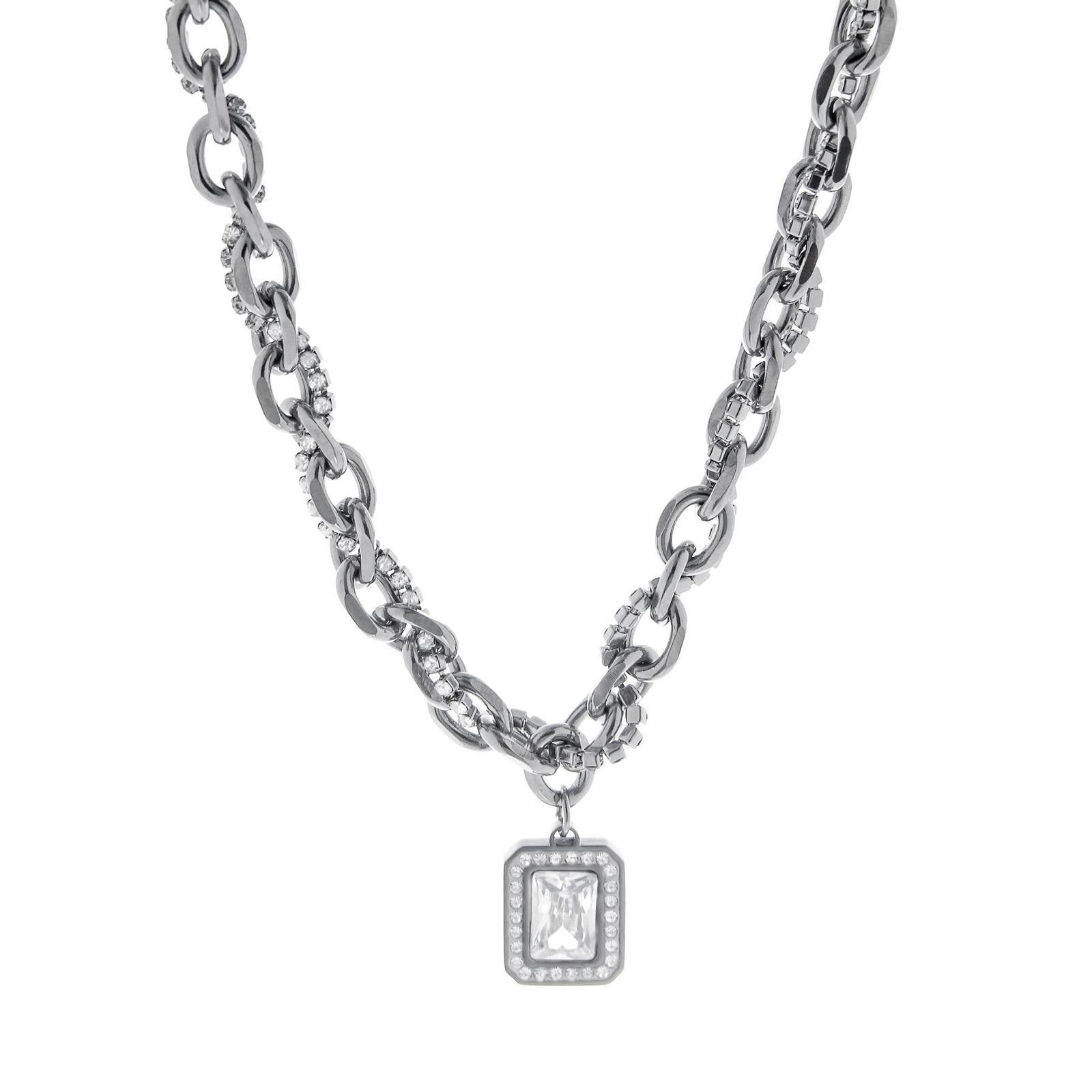 Jewelry Silver Chain Necklace with Pendant Size ONE SIZE - 5 Thumbnail