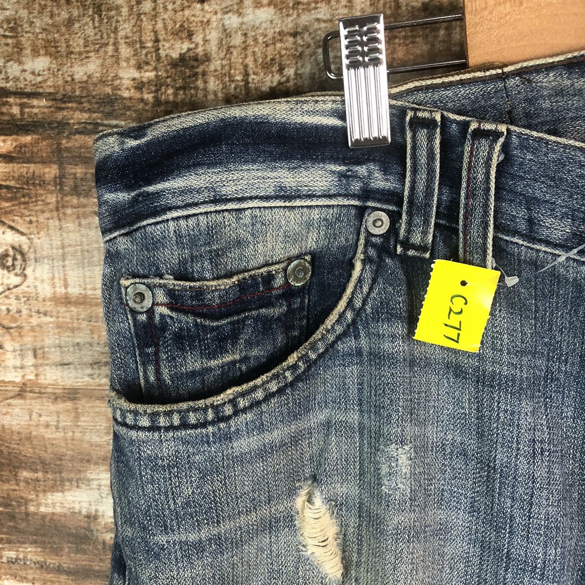 Armani Exchange DL Armani Exchange Blue Distressed Denim Pants #C277 Size US 34 / EU 50 - 7 Thumbnail