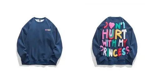 VIBE Streetwear Sweatshirt Hoodie Hip Hop Korean Loose Style y2k Size US XL / EU 56 / 4 - 8 Thumbnail