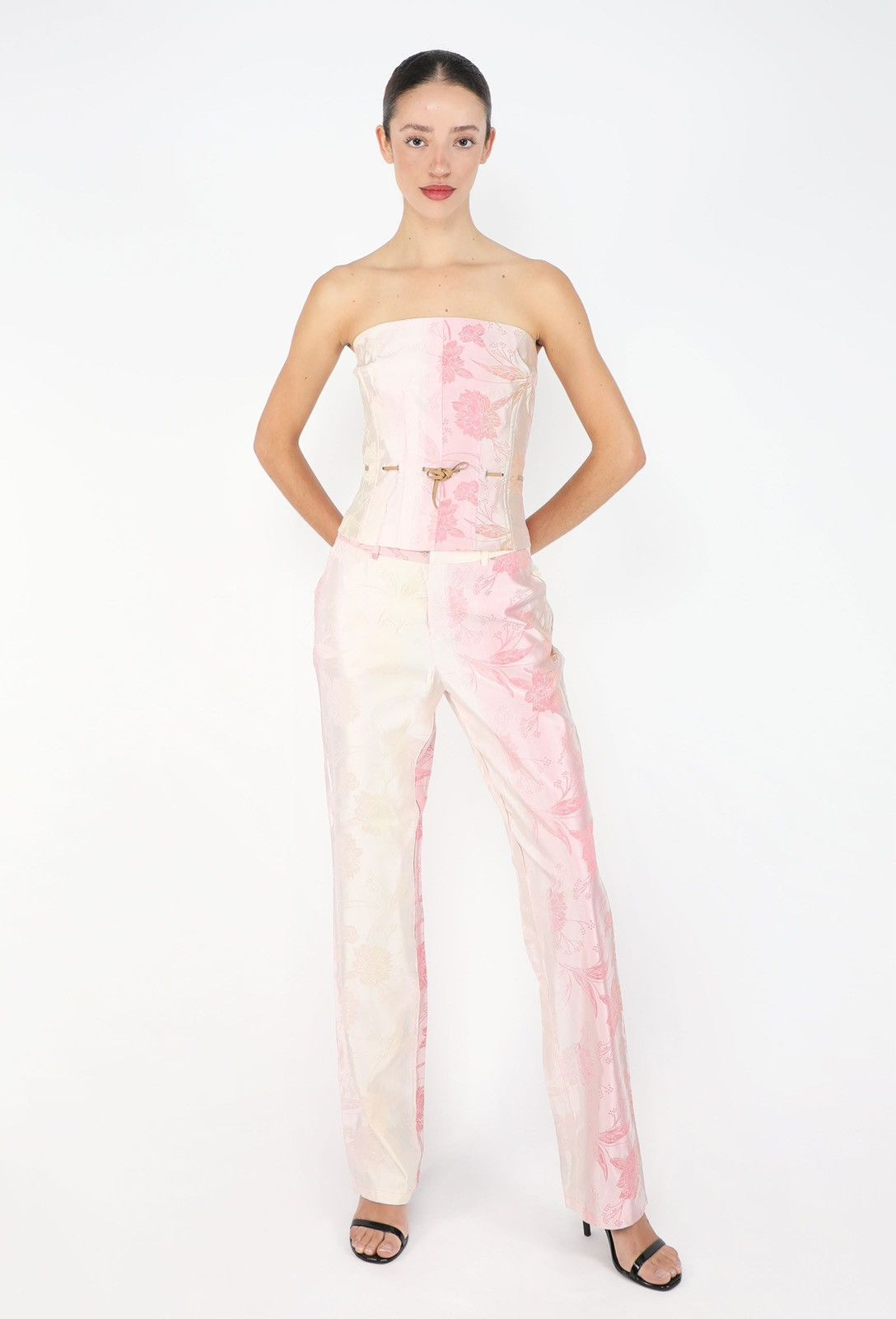 Gianfranco Ferre Gianfranco Ferre 1990’s Floral Satin Embroidered Corset Size M / US 6-8 / IT 42-44 - 4 Thumbnail