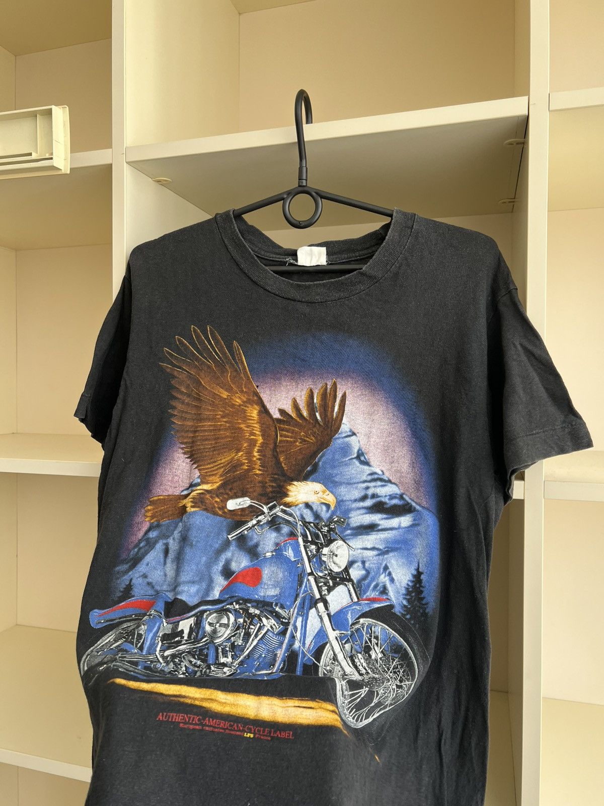 Vintage Vintage American Cycle Label Eagle Biker T-Shirt 90s Size US S / EU 44-46 / 1 - 7 Thumbnail