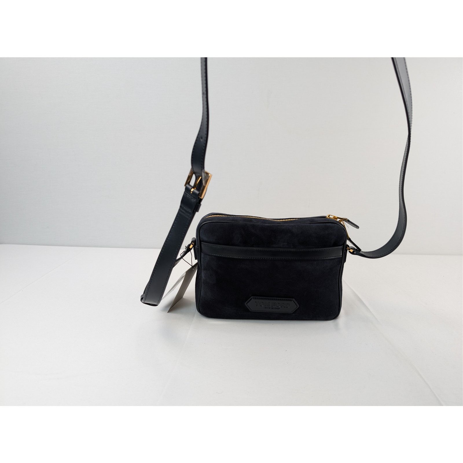 Tom Ford o1rshd1 Logo-Embossed Leather Messenger Bag in Navy Size ONE SIZE - 20 Thumbnail
