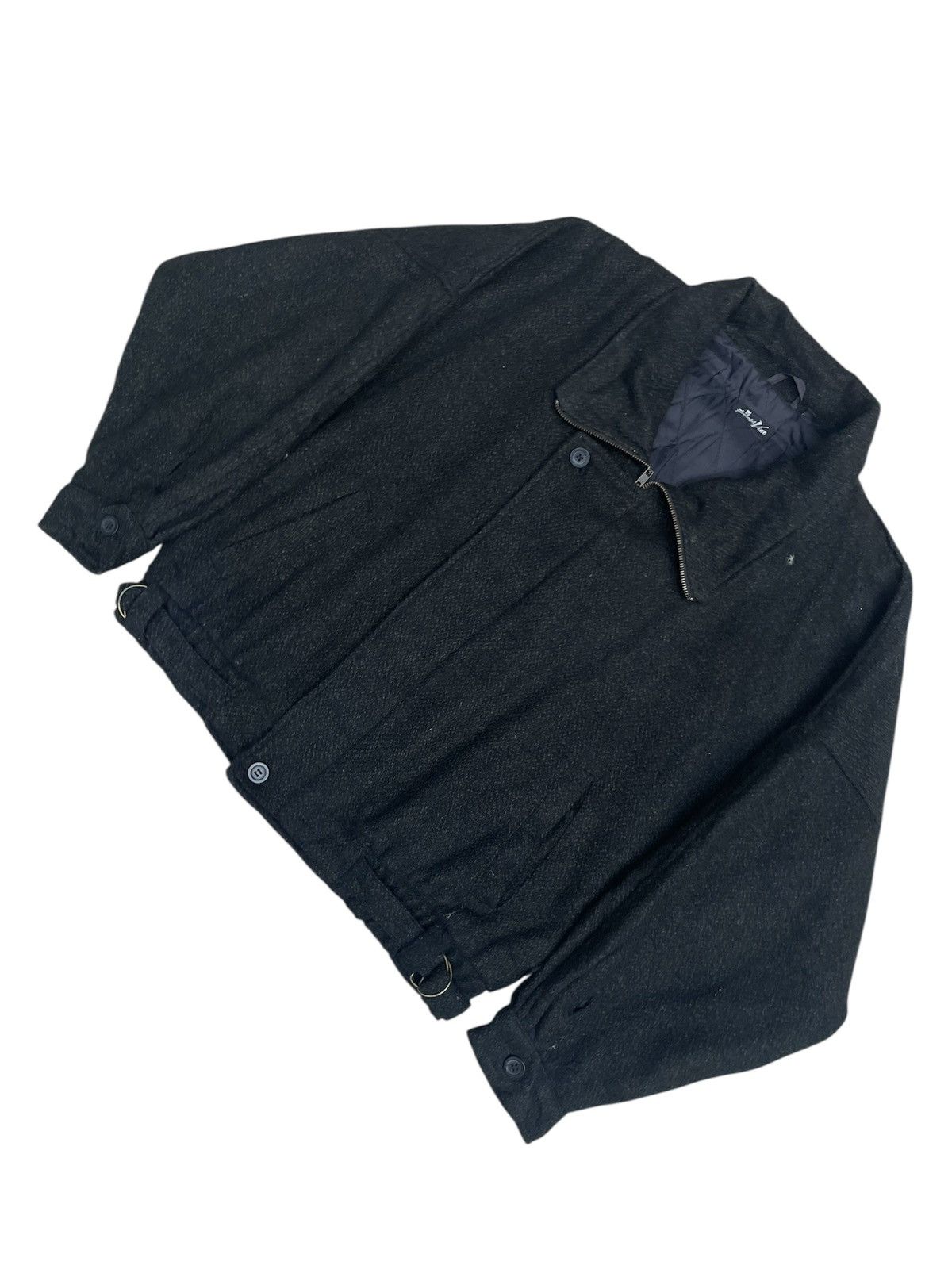 Issey Miyake Vintage Bernard Vise Sculpted Wool Bomber Miyake-Inspired Size US M / EU 48-50 / 2 - 4 Thumbnail
