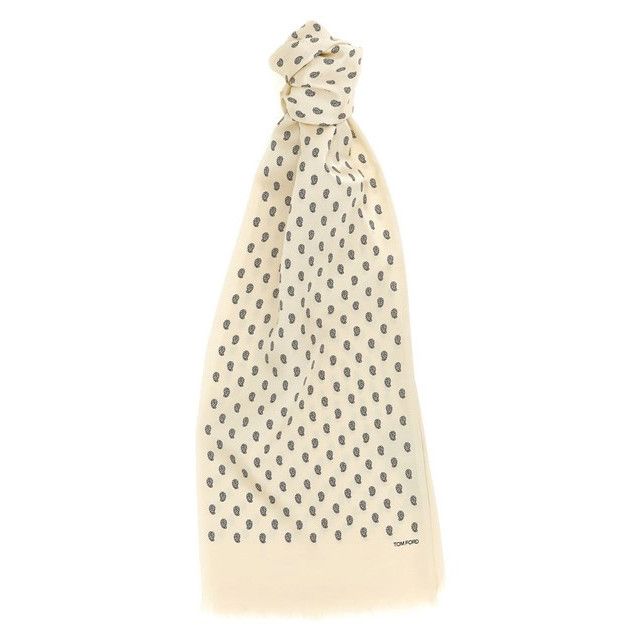 Tom Ford TOM FORD Beige Silk Scarf New And Authentic Size ONE SIZE - 1 Thumbnail