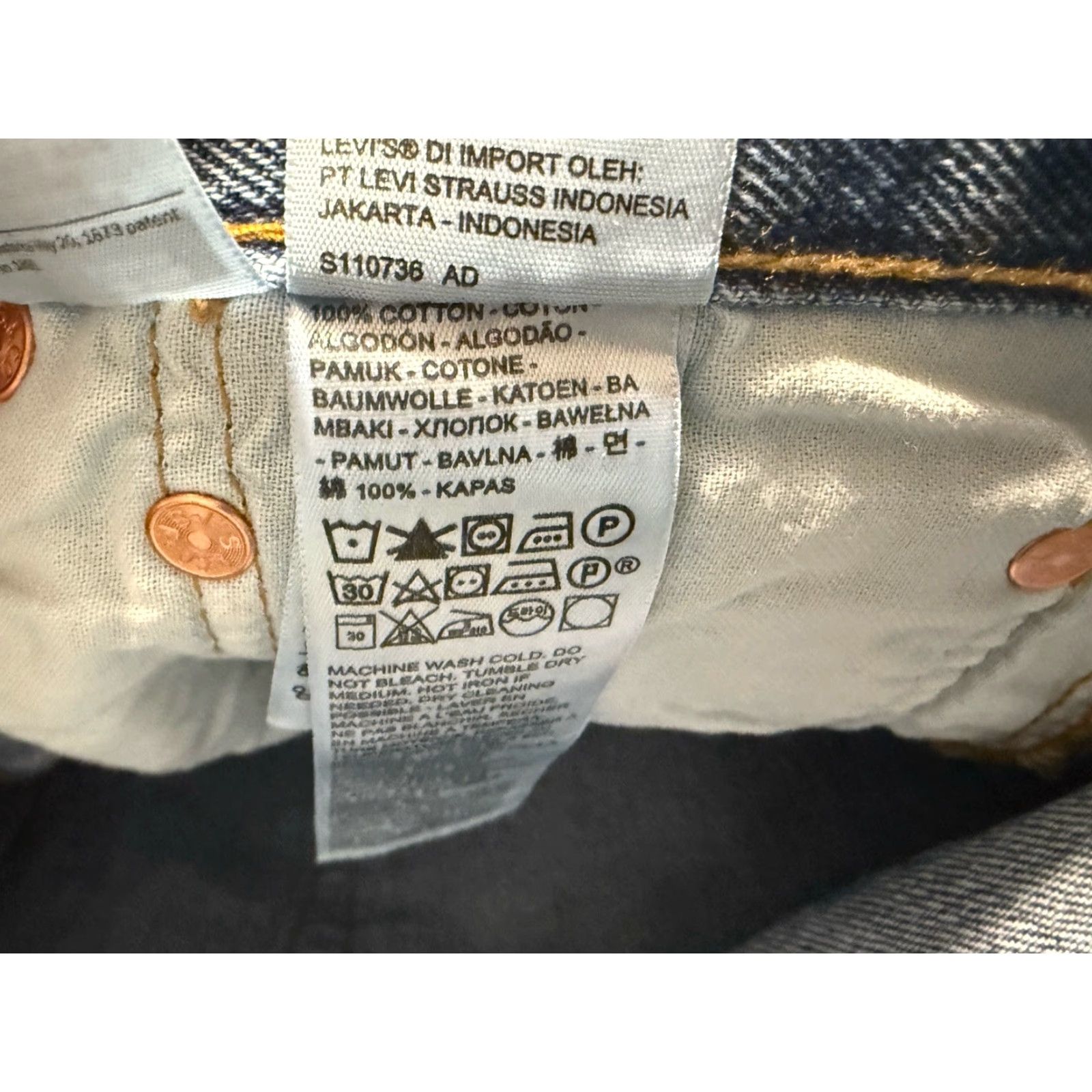 Levi's LEVI'S 501 XX Original Fit Jeans Straight Leg Button Fly Blue Denim Men's 36x29.5 Size US 36 / EU 52 - 5 Thumbnail