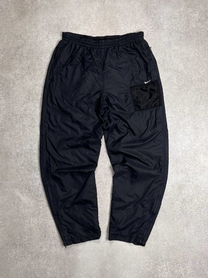 Vintage VINTAGE NIKE SWOOSH BAGGY NYLON TRACK PANTS Y2K L Size US 34 / EU 50 - 3 Thumbnail