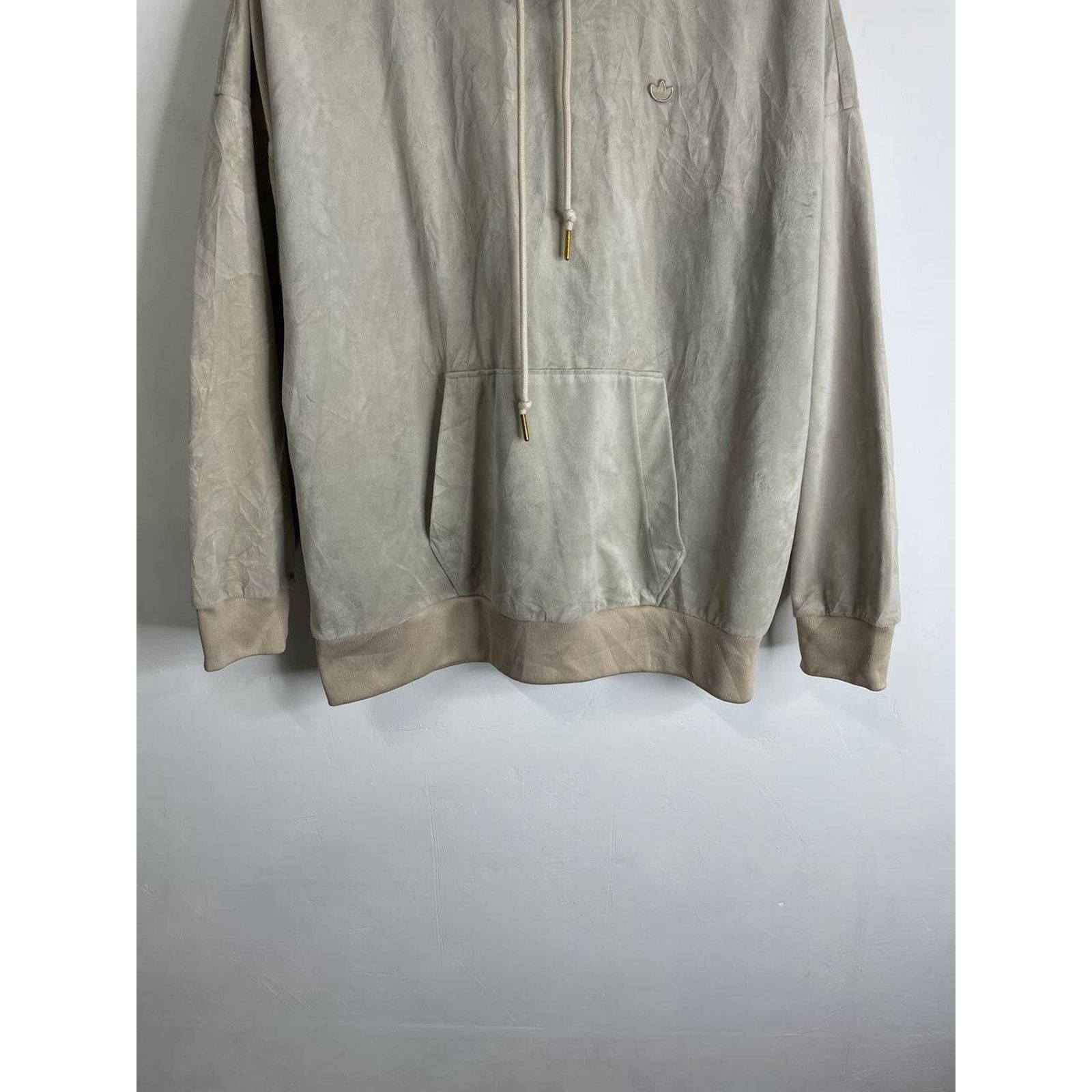 Adidas Vintage Adidas Originals Velour Hoodie Beige Gold Size M Size US M / EU 48-50 / 2 - 4 Thumbnail