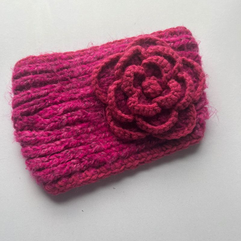 Unknown London Women's Vibrant Pink Knitted Winter Headband One Size Size ONE SIZE - 5 Thumbnail