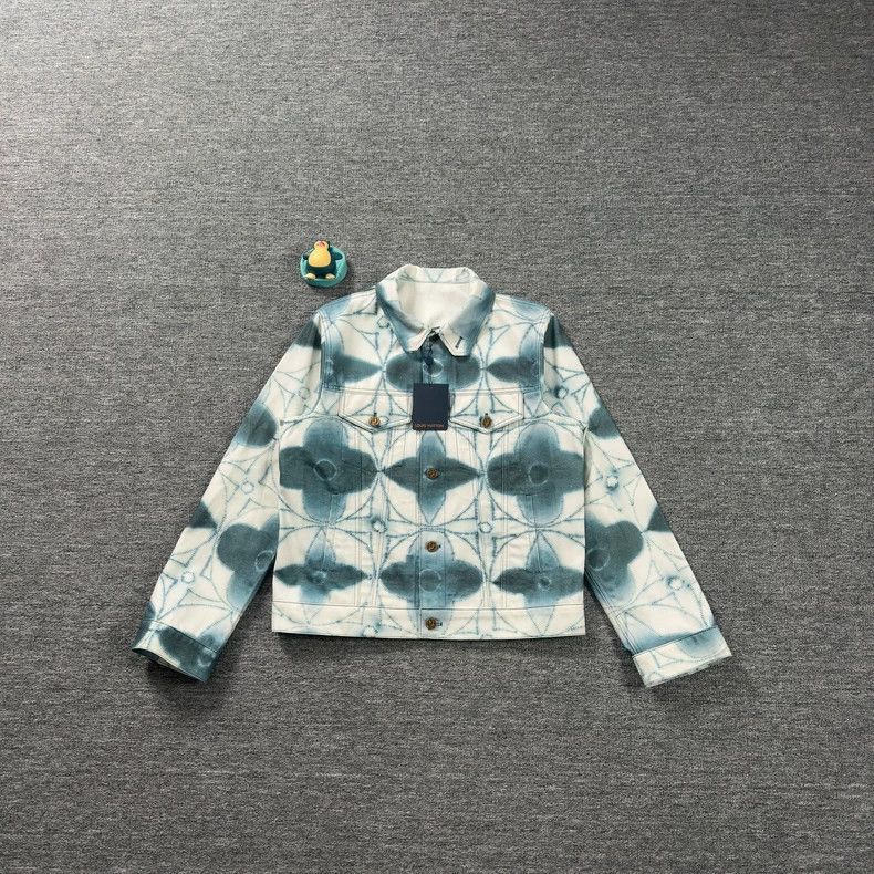 Tie-Dye Print Denim Jacket - dmc