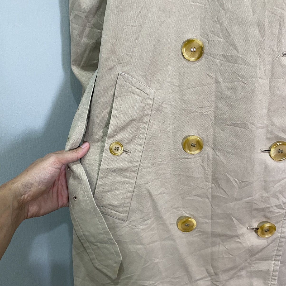 Burberry Vintage Burberrys Nova Check Double Breasted Trench Coat Size US M / EU 48-50 / 2 - 9 Thumbnail