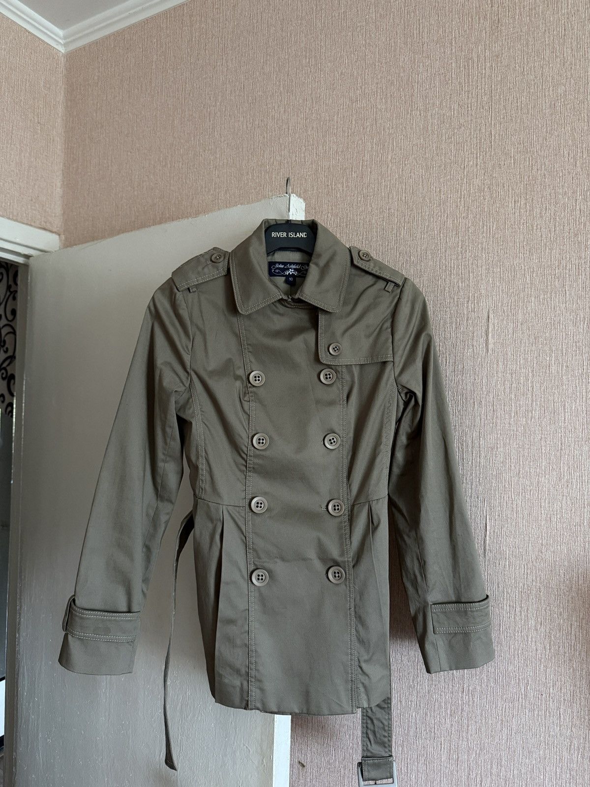 Other Vintage John Ashfield Girl Trench Coat Womens Belted Jacket Size M / US 6-8 / IT 42-44 - 2 Thumbnail