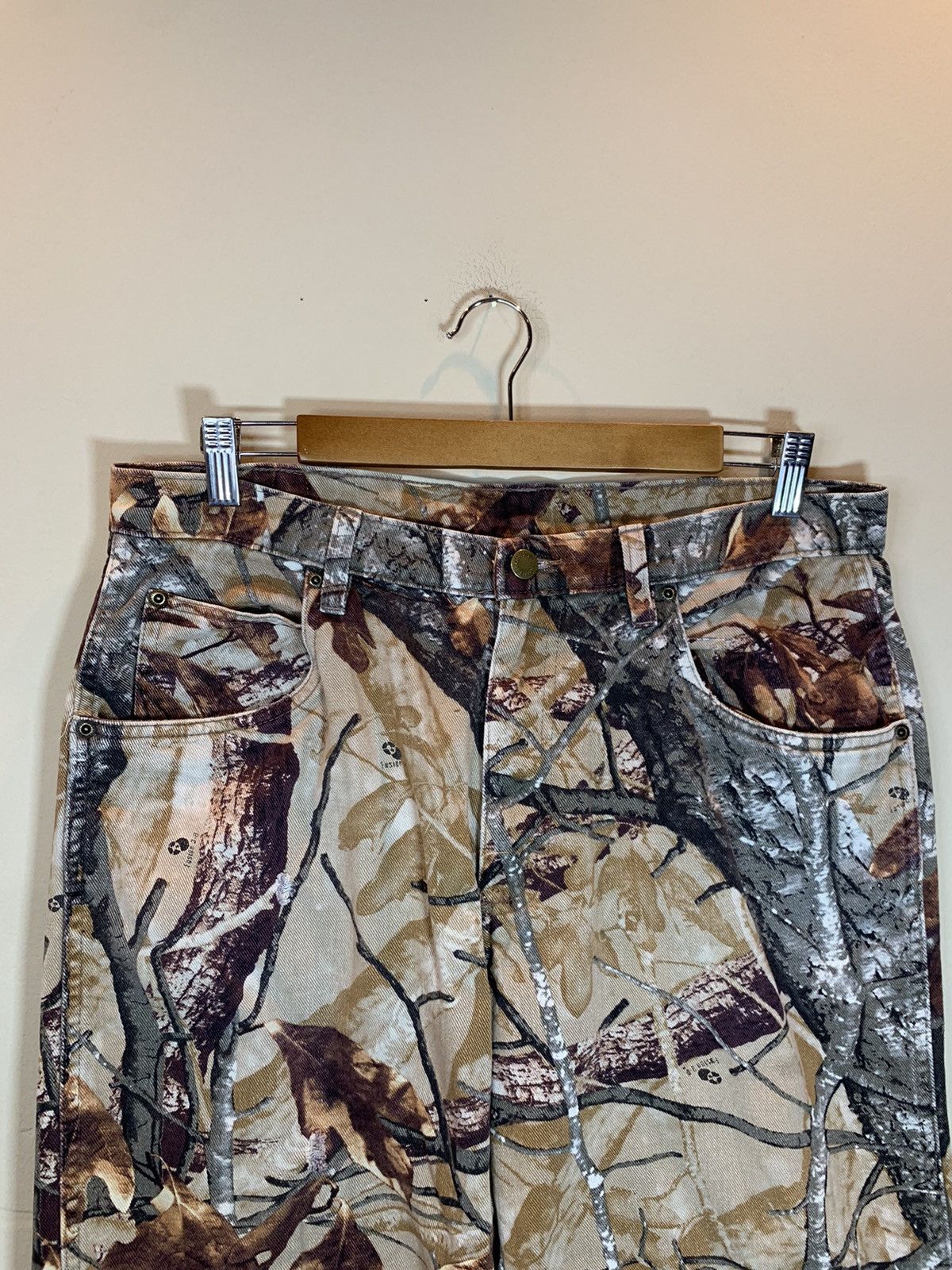 Vintage × Wrangler RARE Vintage Wrangler Camo Double Knee Jeans Camoflage Pants Size US 33 - 4 Thumbnail