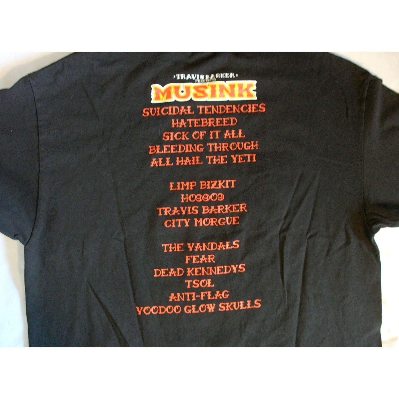 Barker Nike Music Musink Travis Barker T-Shirt Men XL Black Graphic Print Band Rock 2010s USA Size US XL / EU 56 / 4 - 3 Thumbnail